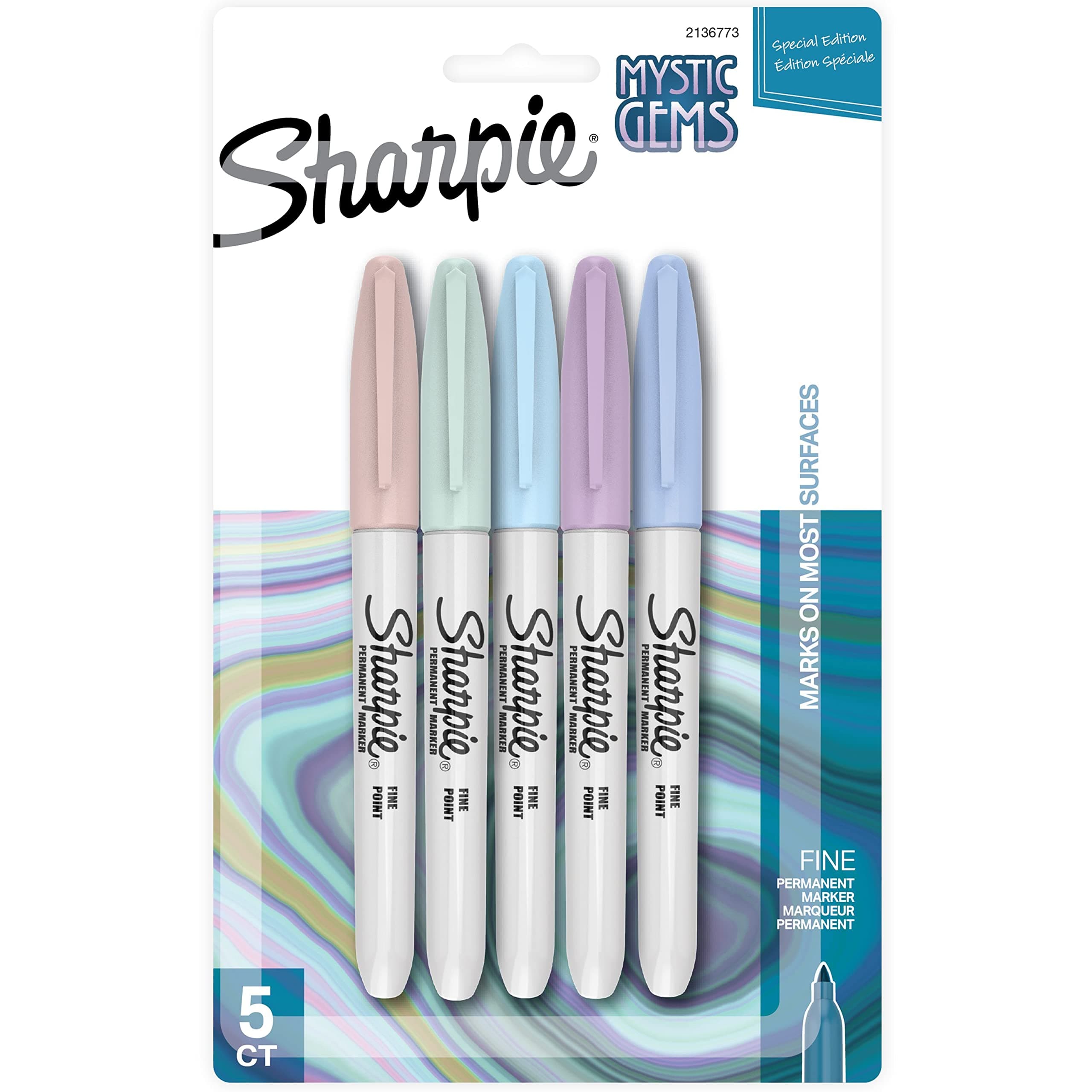 Sharpie Mystic Gems Fine Point Marker 5pc