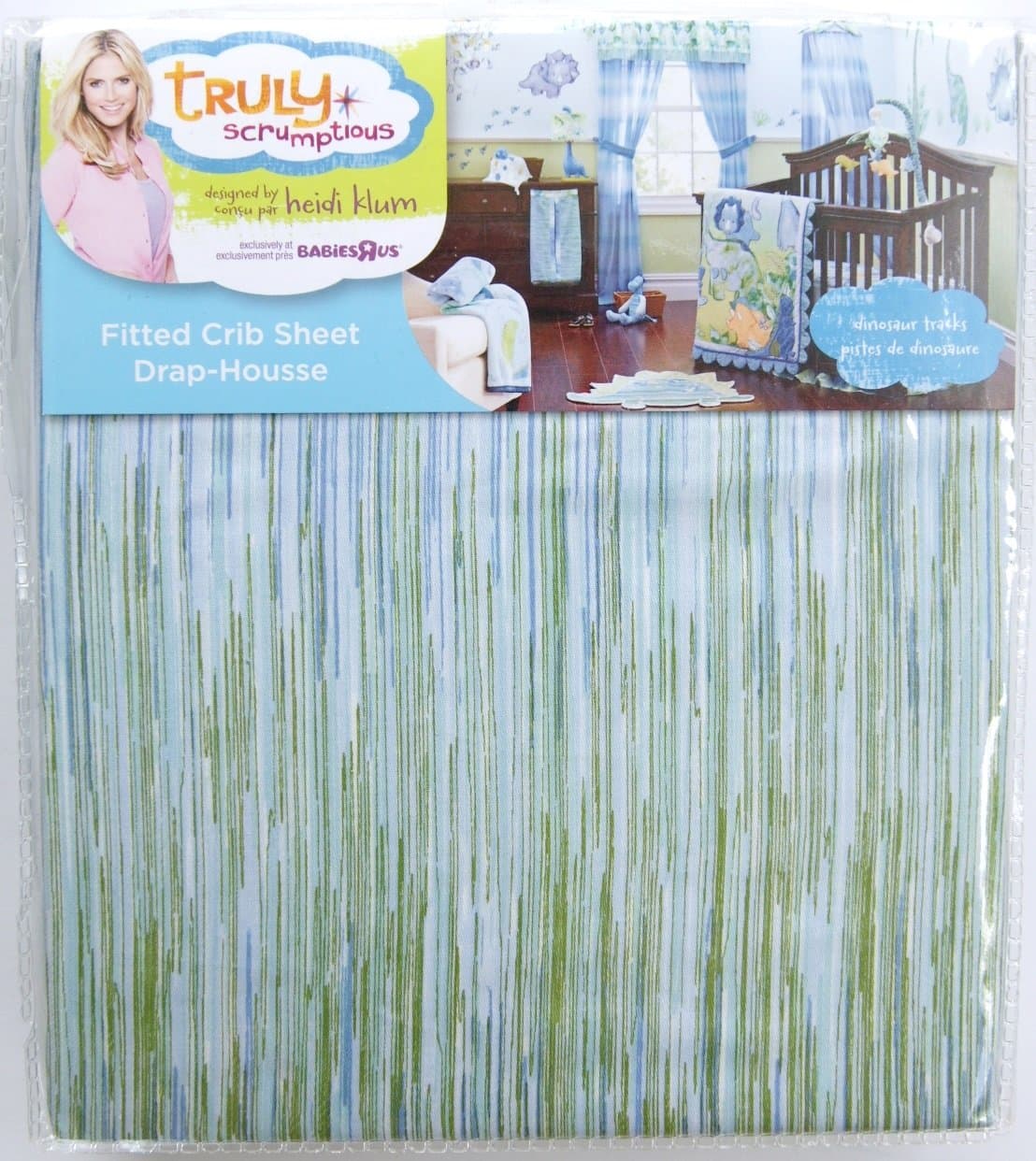 Truly Scrumptious Dinosaur Tracks Nursery Bedding Collection (Fitted Sheet)