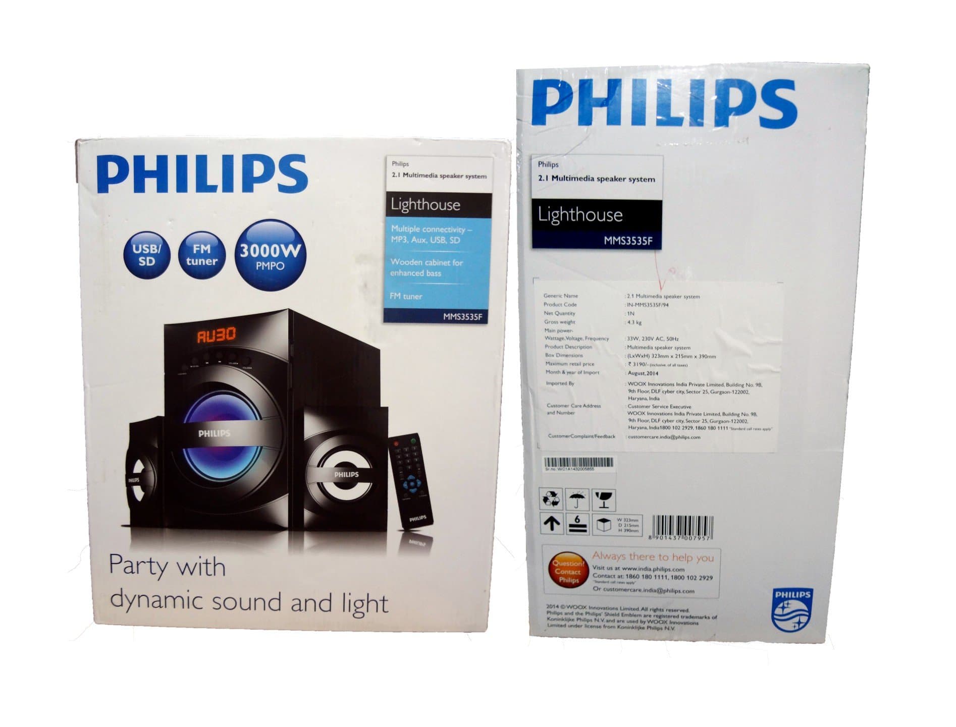 Philips MMS-3535F/94 2.1 Multimedia Speaker System (Black)