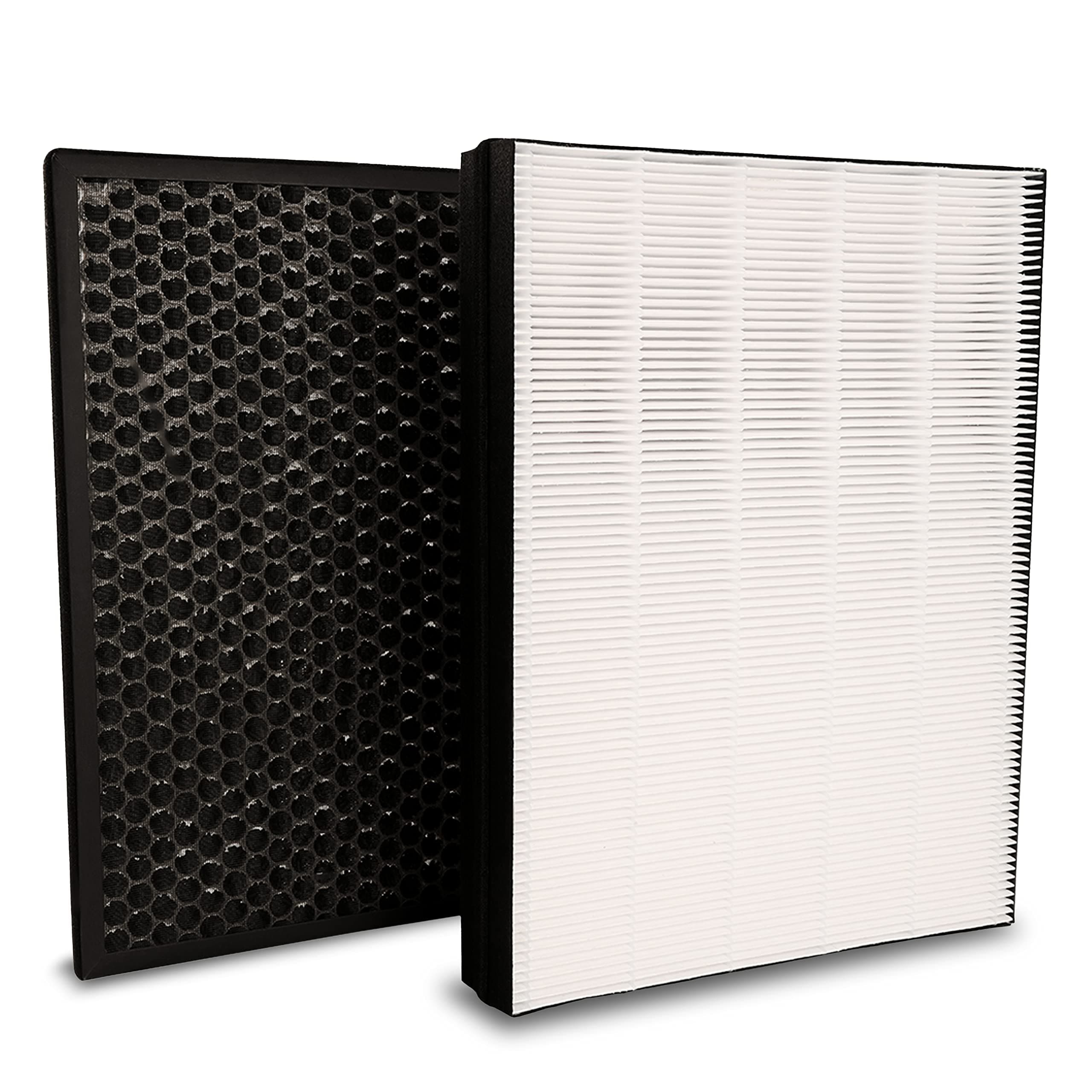 TROO® Air Purifier Filter Set (True HEPA FY-3433 + Active Carbon Filter FY-3432) Compatible with Phillips Air Purifier Series 3000, Models: AC-3256, AC-3257, AC-3259