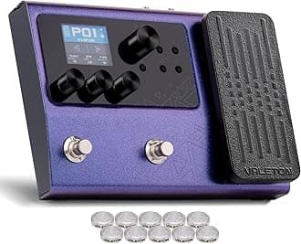 Multi-Effects with Expression Pedal Guitar Bass Amp Modeling IR Cabinets Simulation Multi Language Stereo OTG USB Audio Interface GP-100 Violet