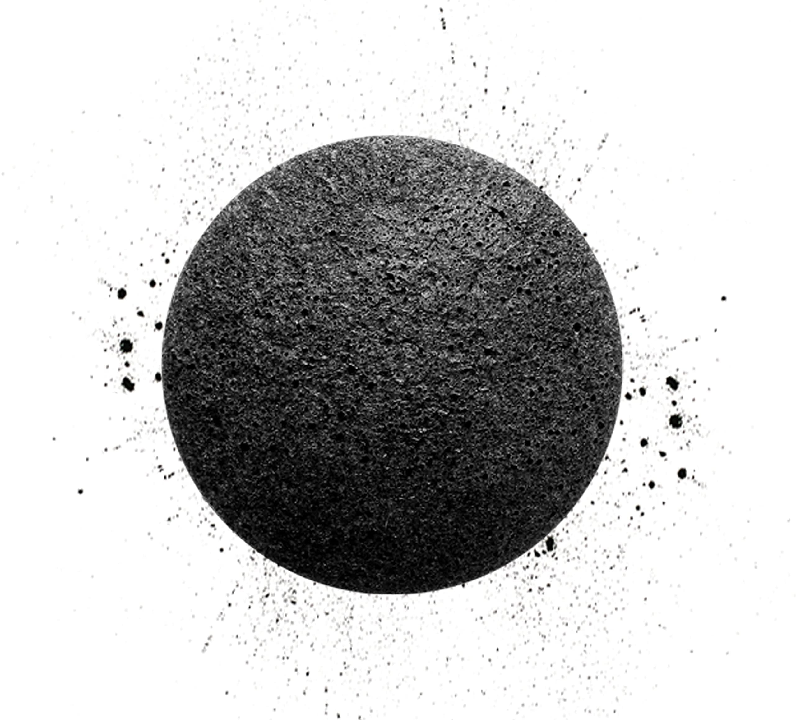 Rustic MakaClean Therapy Activated Charcoal Konjac Sponge, Face + Body Cleansing + Gentle Exfoliation