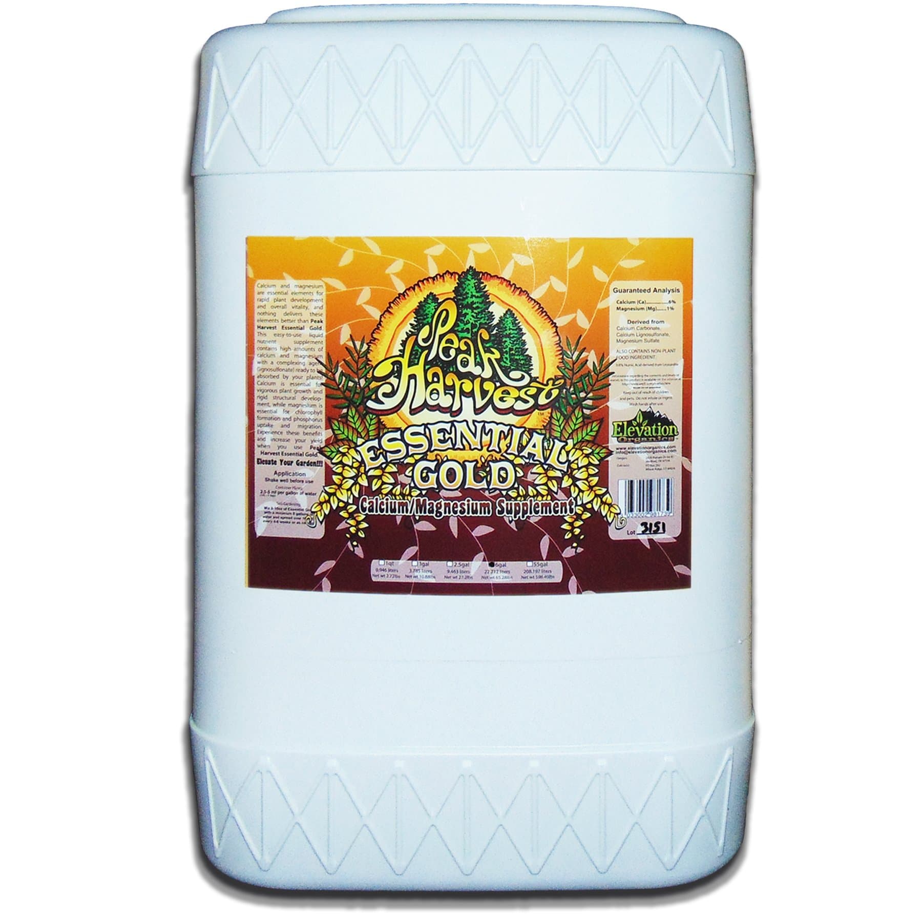 Peak Harvest Essential Gold Ca/Mg 6 Gallon
