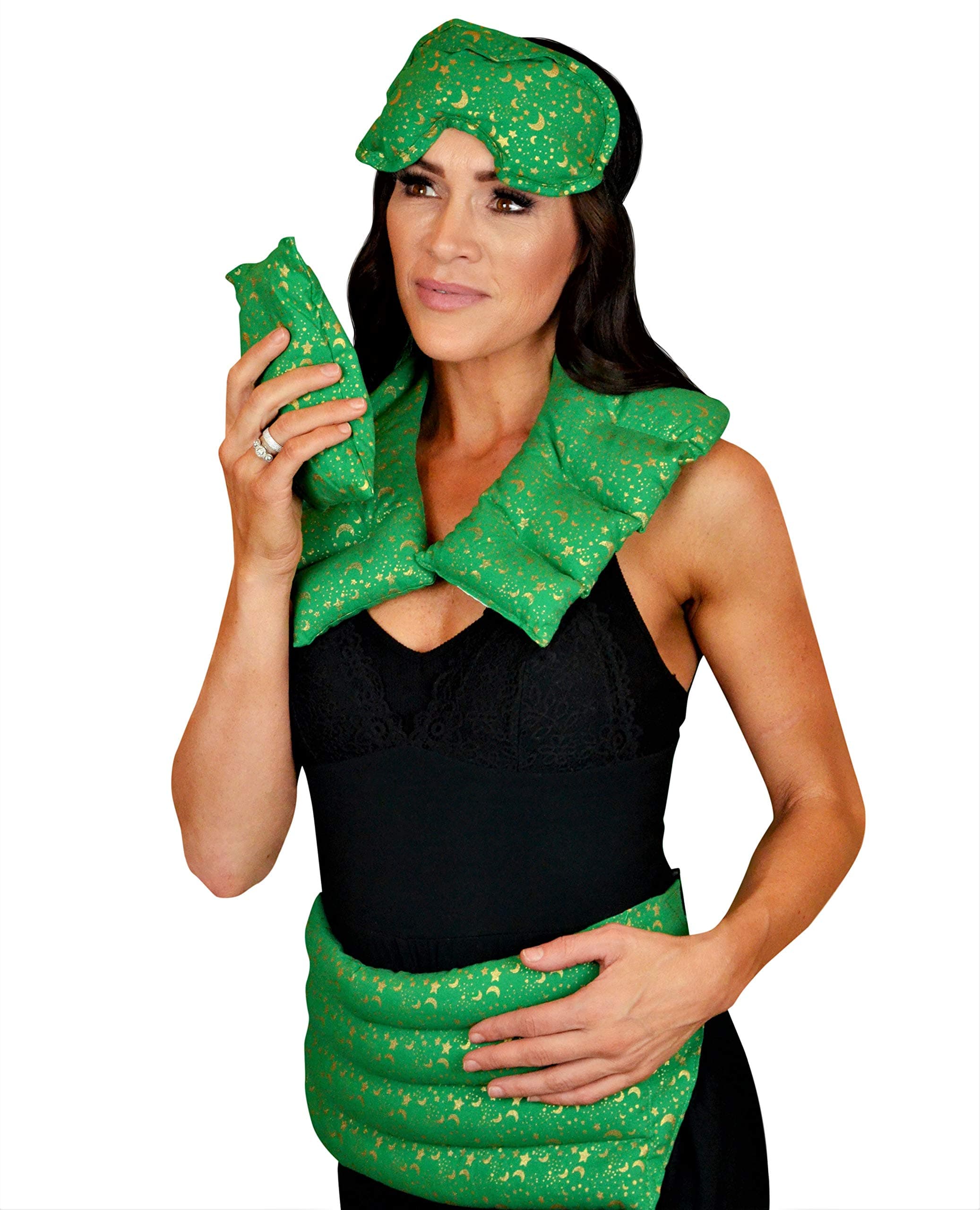 Natureââ‚¬â„¢s Approach Aromatherapy Heating Pad 4 PC Pack Set with 12 Soothing Herbs- 3 PC Microwave Heating Pad Set with Bonus Peppermint Sinus Pack (DO NOT Microwave Sinus Pack)