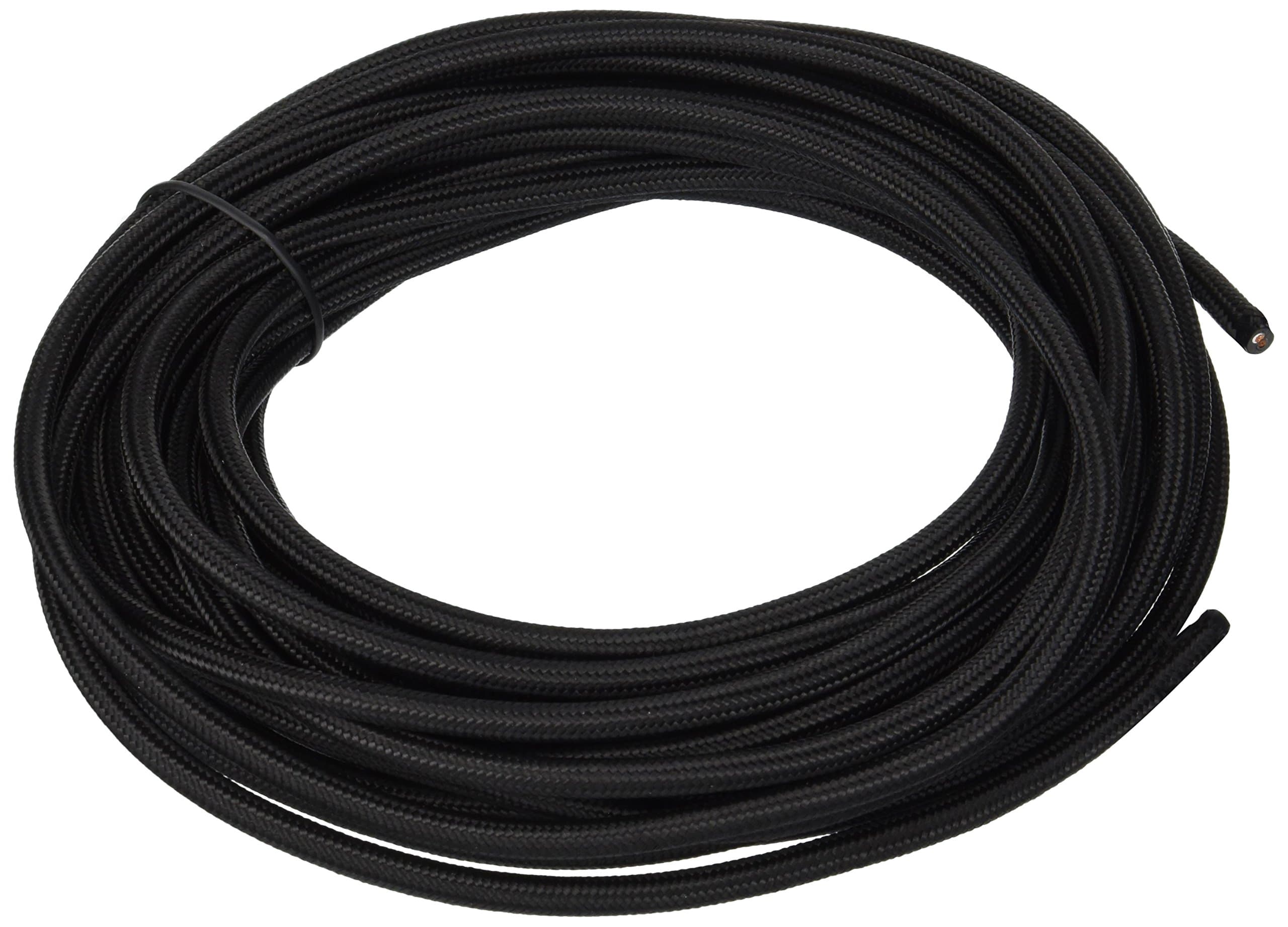 32.8ft Round 18/2 Rayon Covered Wire,HESSION 18 AWG Antique Industrial Electrical Cloth Cord,Vintage Style Lamp Cord strands(Black)