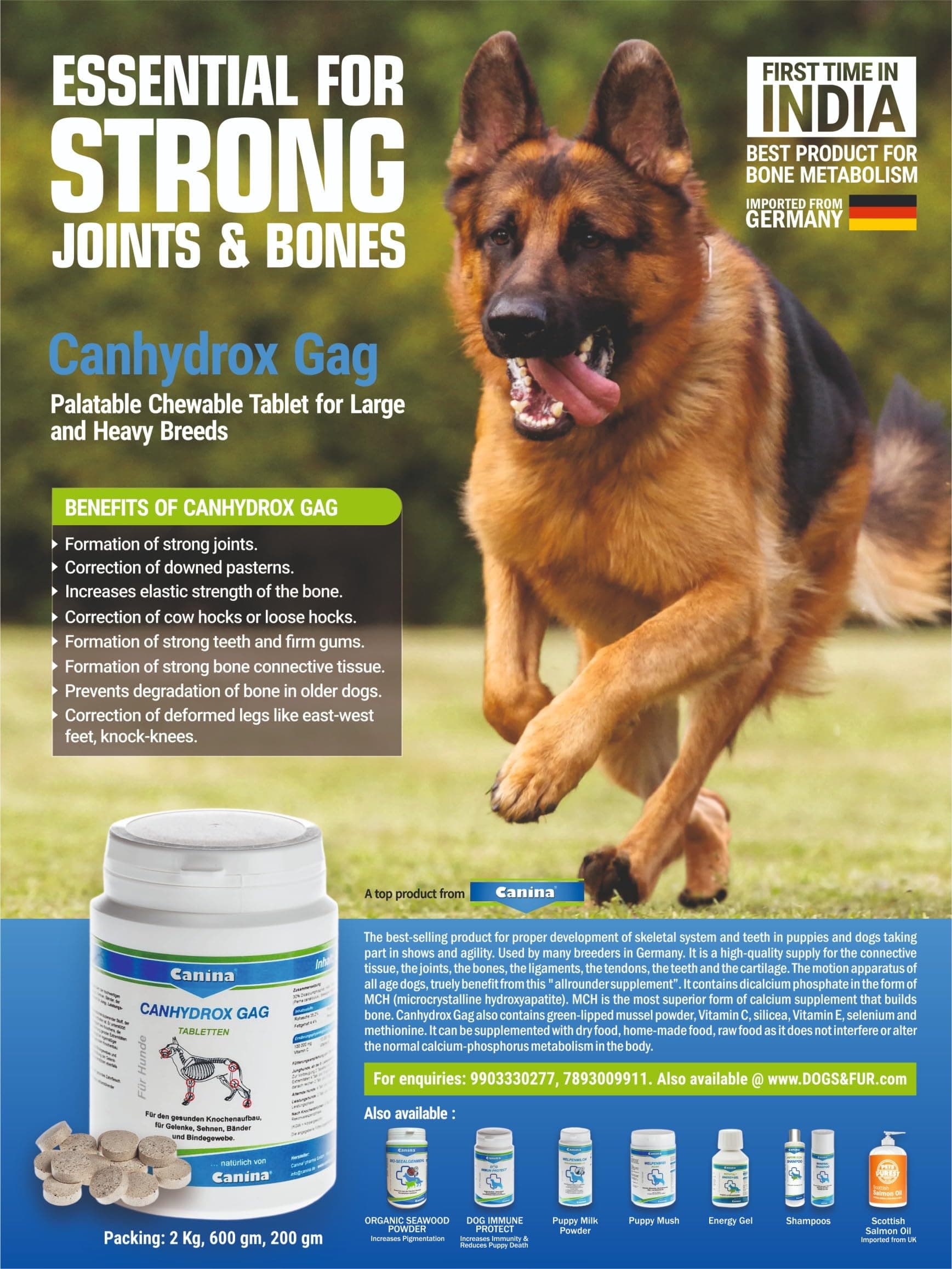 Canina Canhydrox Gag-For Hip Joint Problem And Bone Metabolism .(360 Tabs)