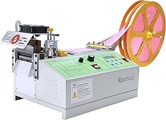 Webbing Cutter, Automatic Hot and Cold Braided Tape Cutting Machine for Ribbon Elastic Band Webbing Zipper Tape