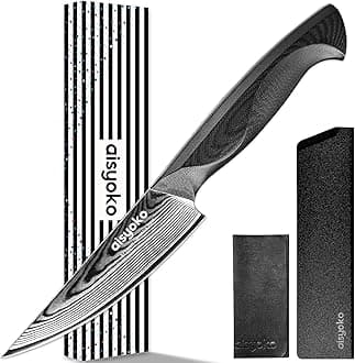 4.5 Inch Paring Knife, Damascus Steel Chef Knife with Ergonomic G10 Handle, VG10 High Carbon Steel, Professional Kitchen Knife for Fruit Vegetable Carving, Ultra Sharp Blades