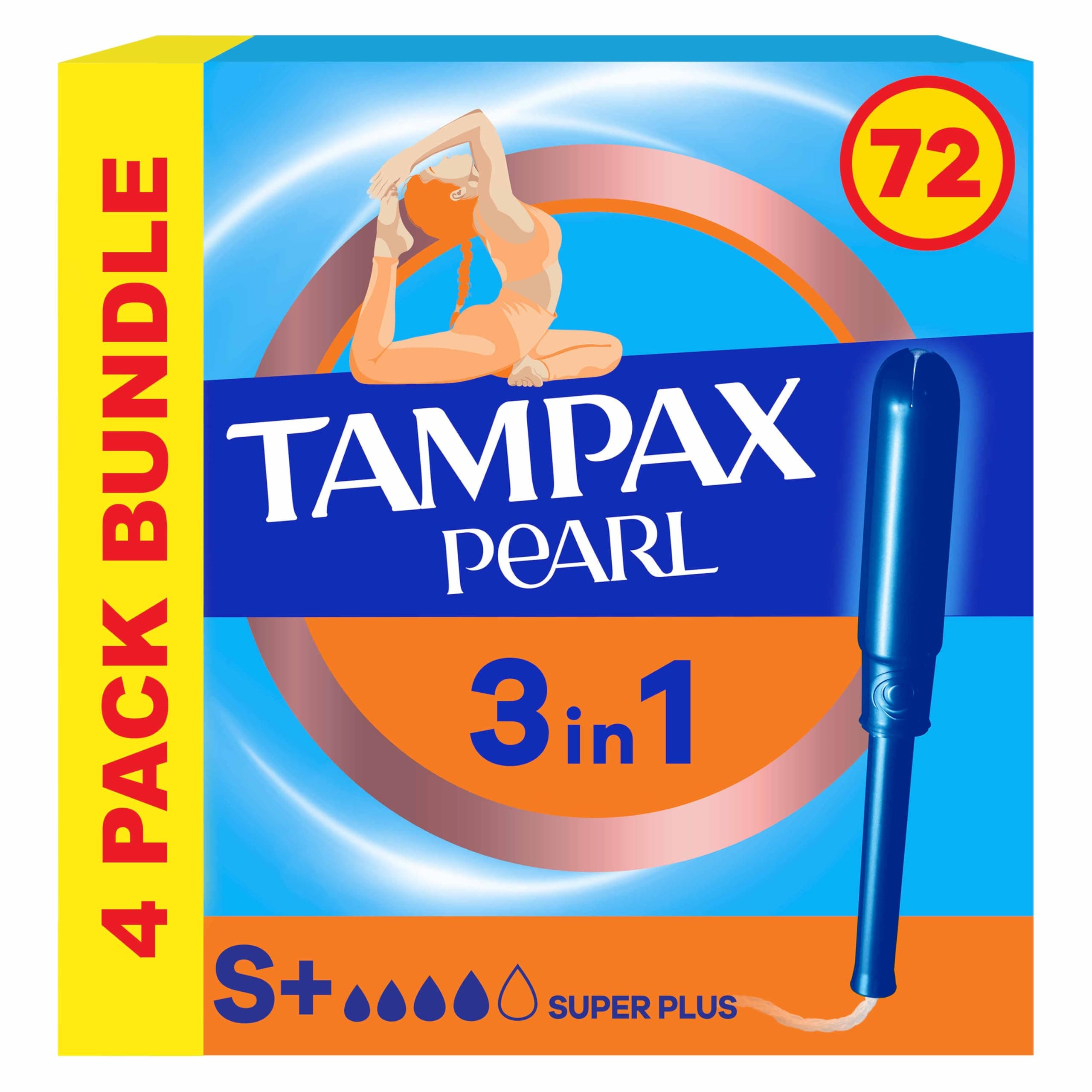 PEARL SUPER PLUS APPLICATOR TAMPON SINGLE 18PK