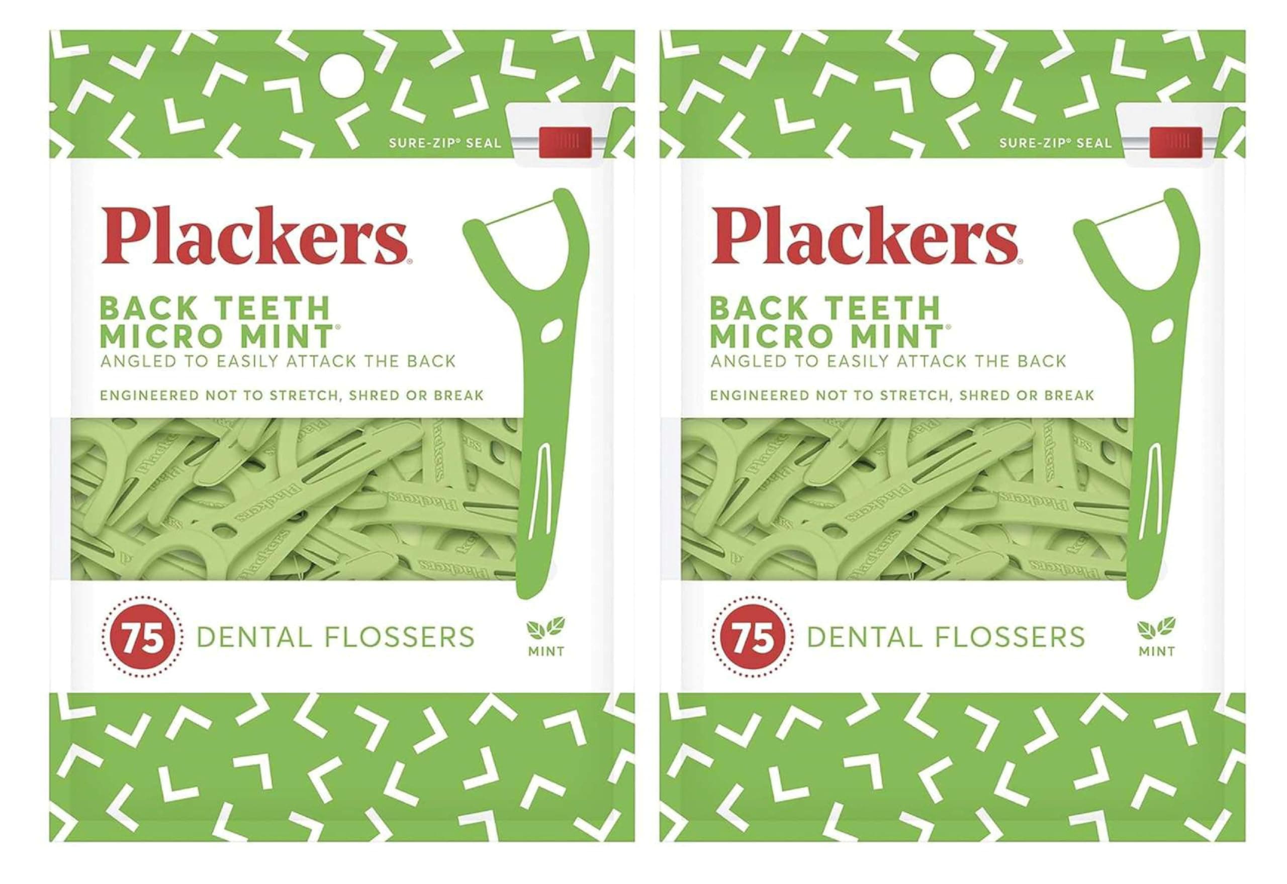 Back Teeth Micro Mint Dental Floss Picks (Pack of 2)