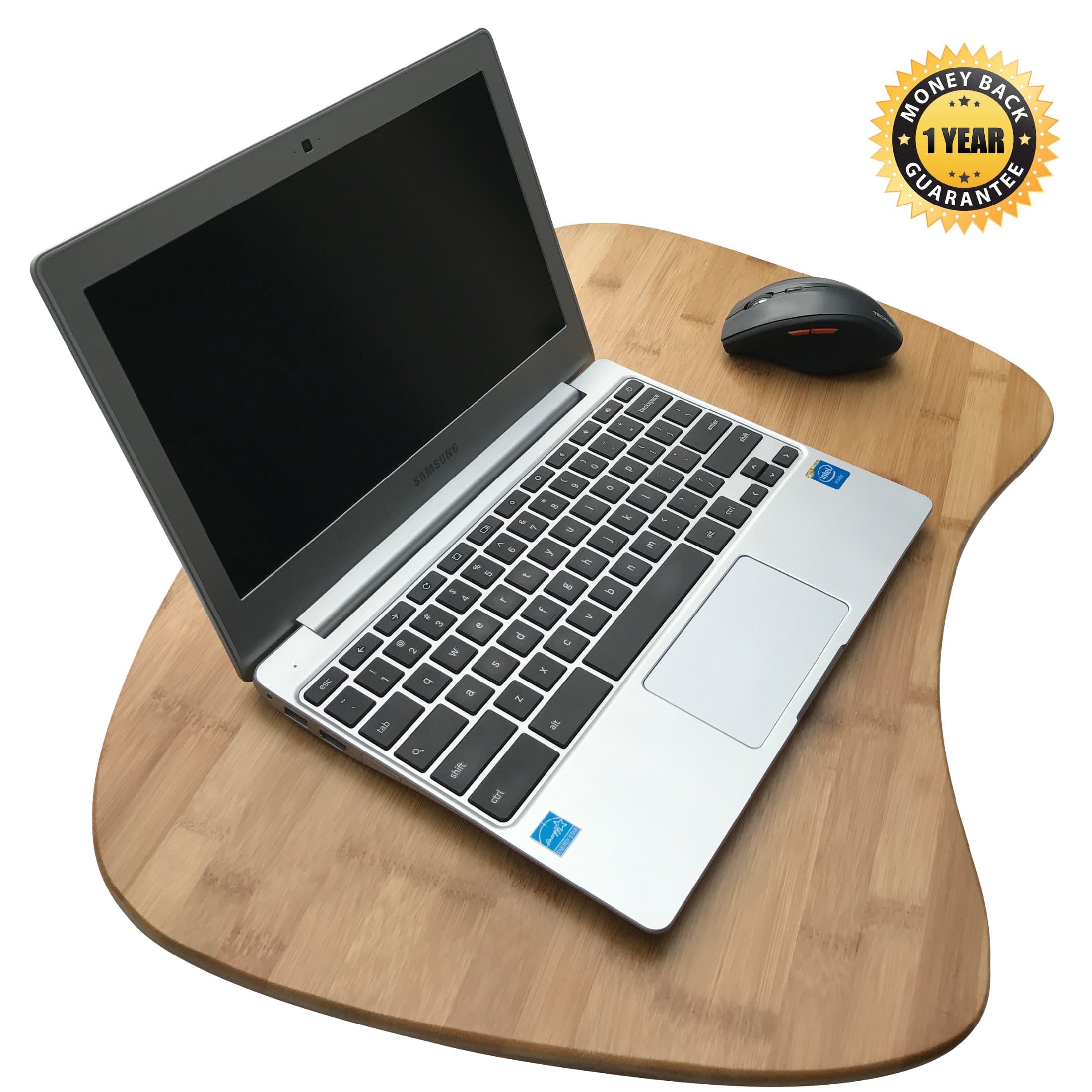 Bamboo Lap Desk with Extra Comfortable Cushion. Perfect Study Tray.