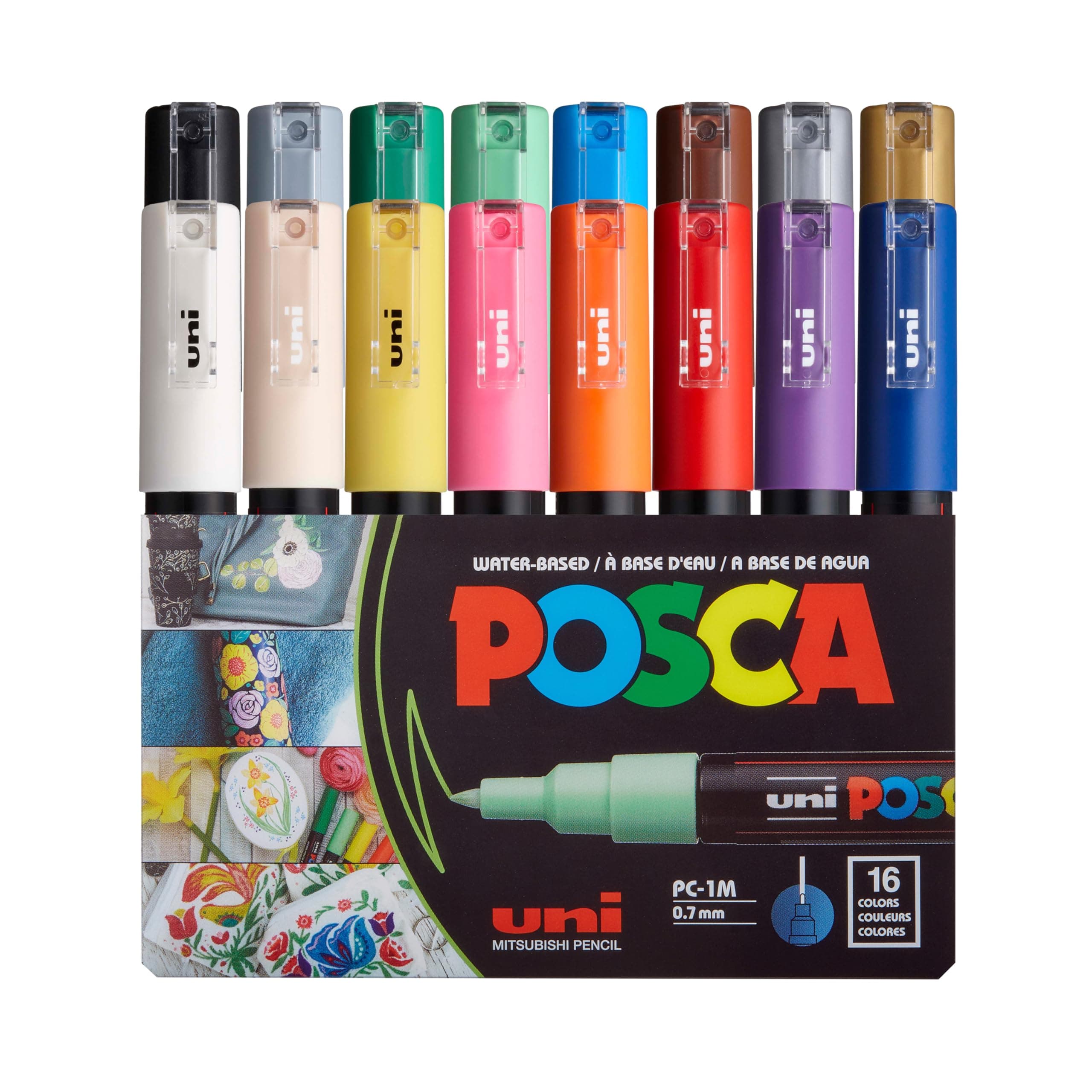 Paint Marker Pen - PC-1M Extra Fine 0.7 mm, 16 Colors
