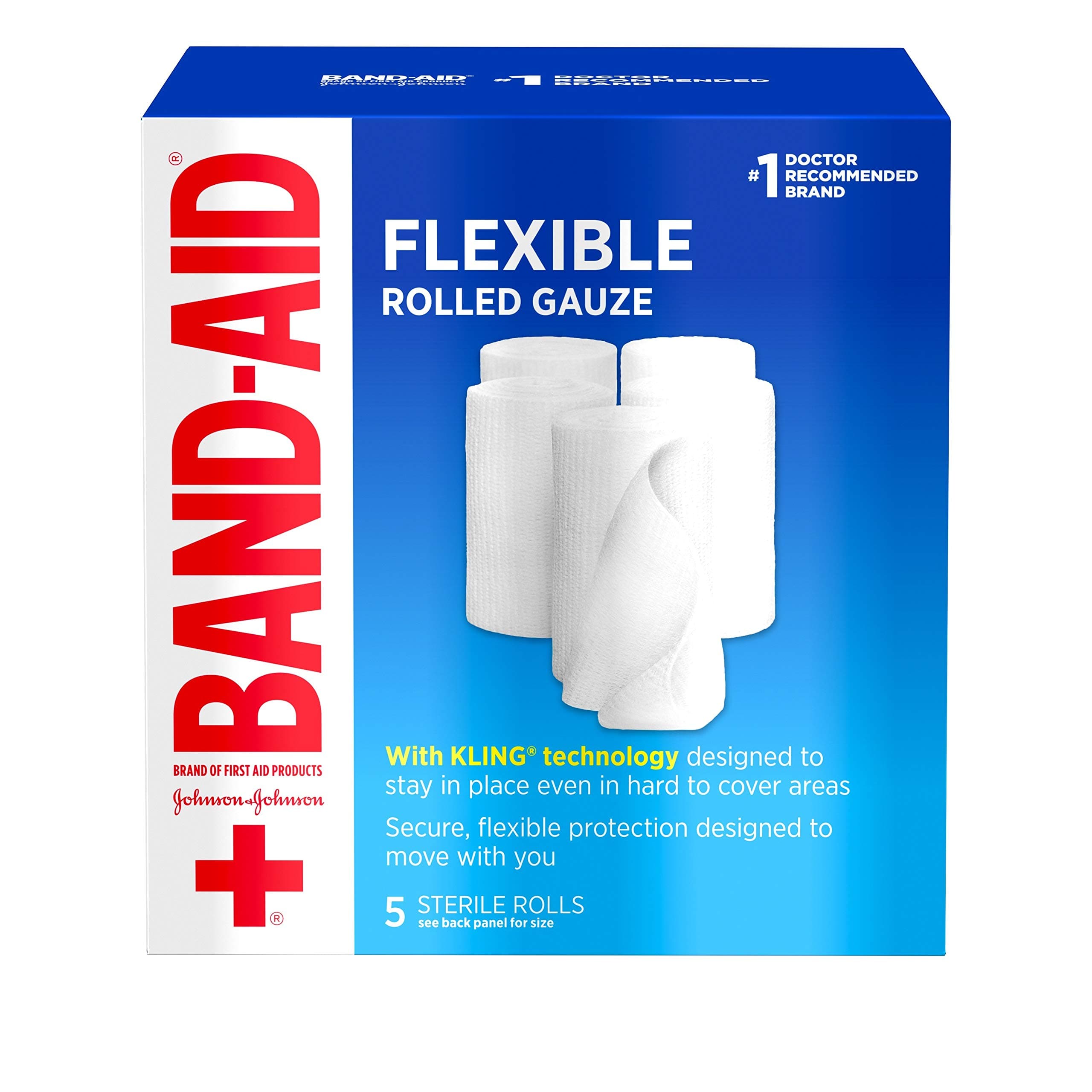 Band-aid First Aid Covers Kling Medium Rolled Gauze, 5 Count