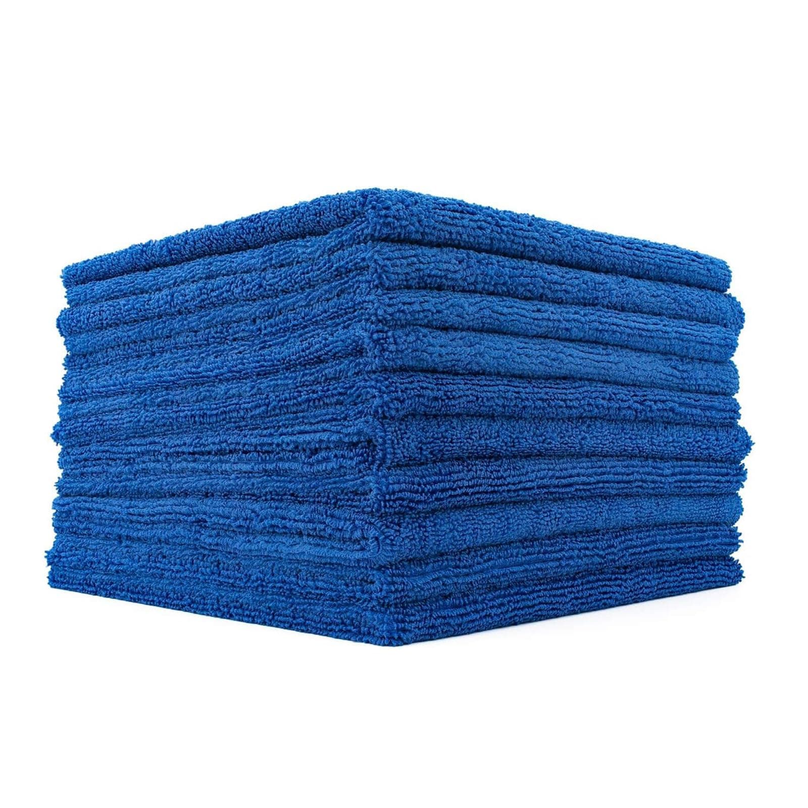 Edgeless 365 Microfiber Towels (10-Pack) Premium 70/30 Blend, Professional Polishing, Wax Removal, Auto Detailing, 365gsm, 16in x 16n, Royal Blue