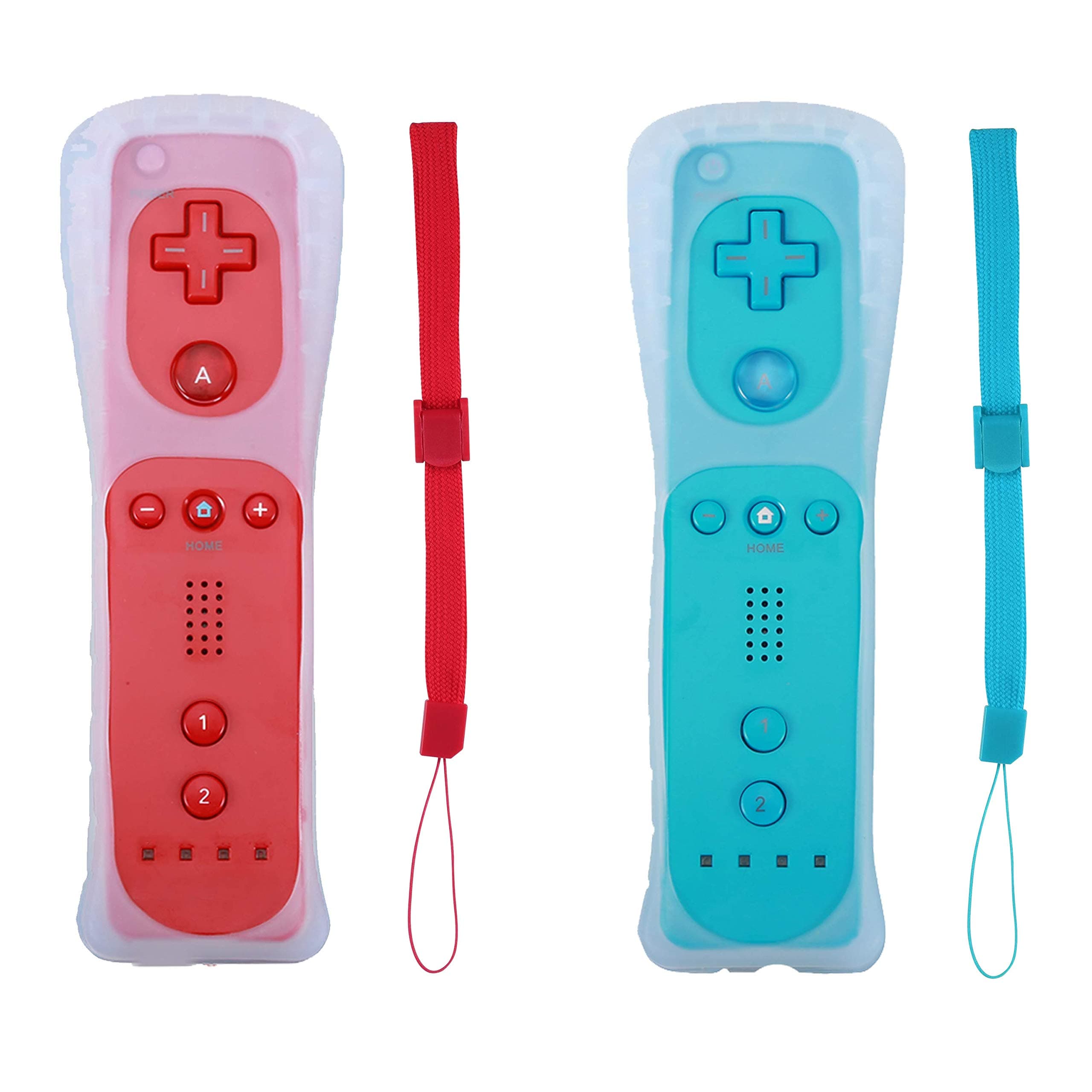 Remote Controller for Wii U Console (Red and blue,2 Packs)