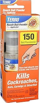 Roach Bait Powder Plus Applicator - Bait and Kill Cockroaches, Ants, Earwigs, Silverfish - 150 Placements per Tube - Easy, Precise Placement - T530, 0.53 oz Tube