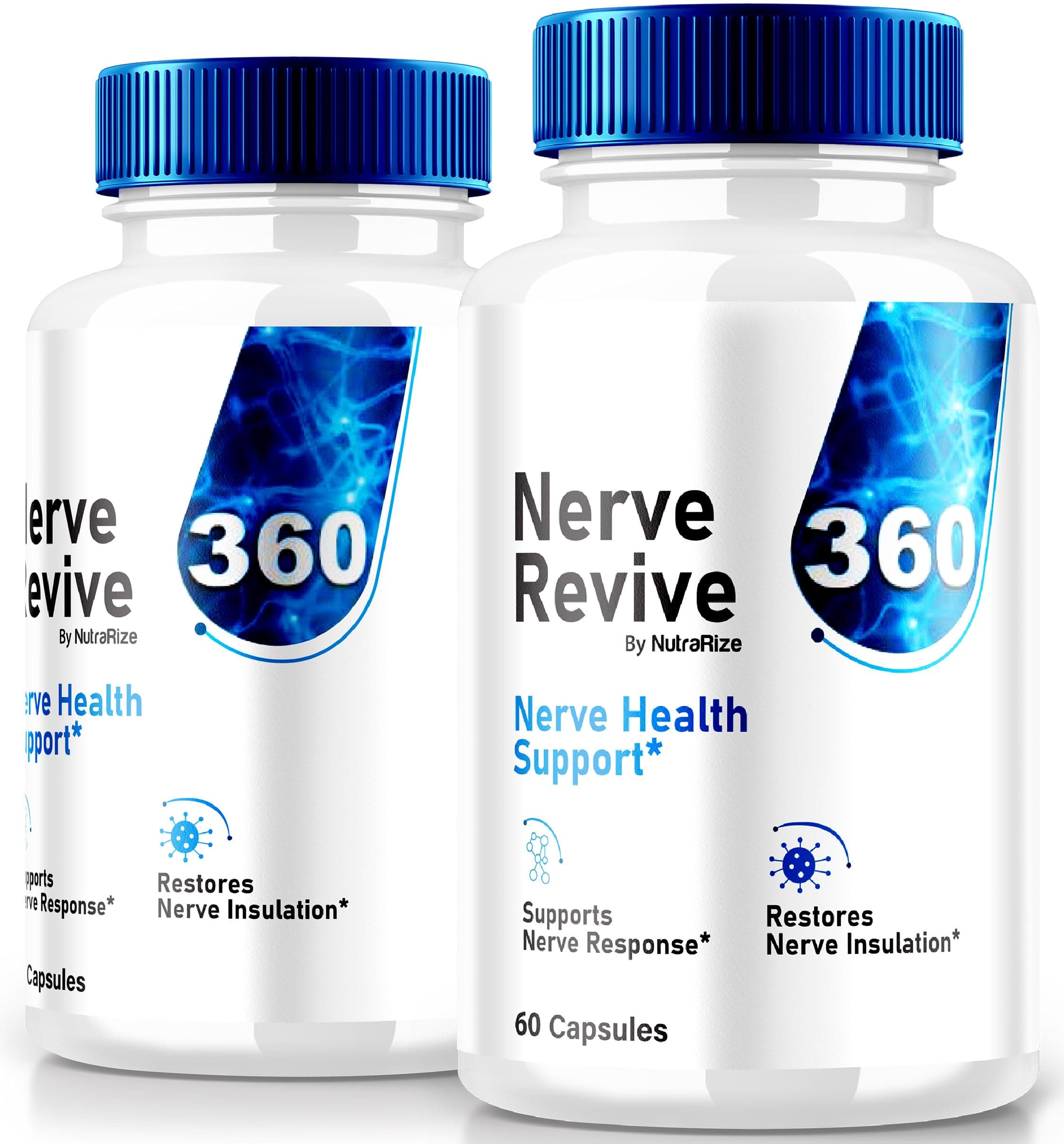 (2 Pack) Nerve Revive 360 Supplement, All Natural Nerve Support for Overall Wellness, Premium Formula, NerveRevive 360 Vitamin Capsules, Official Reviews (120 Capsules)