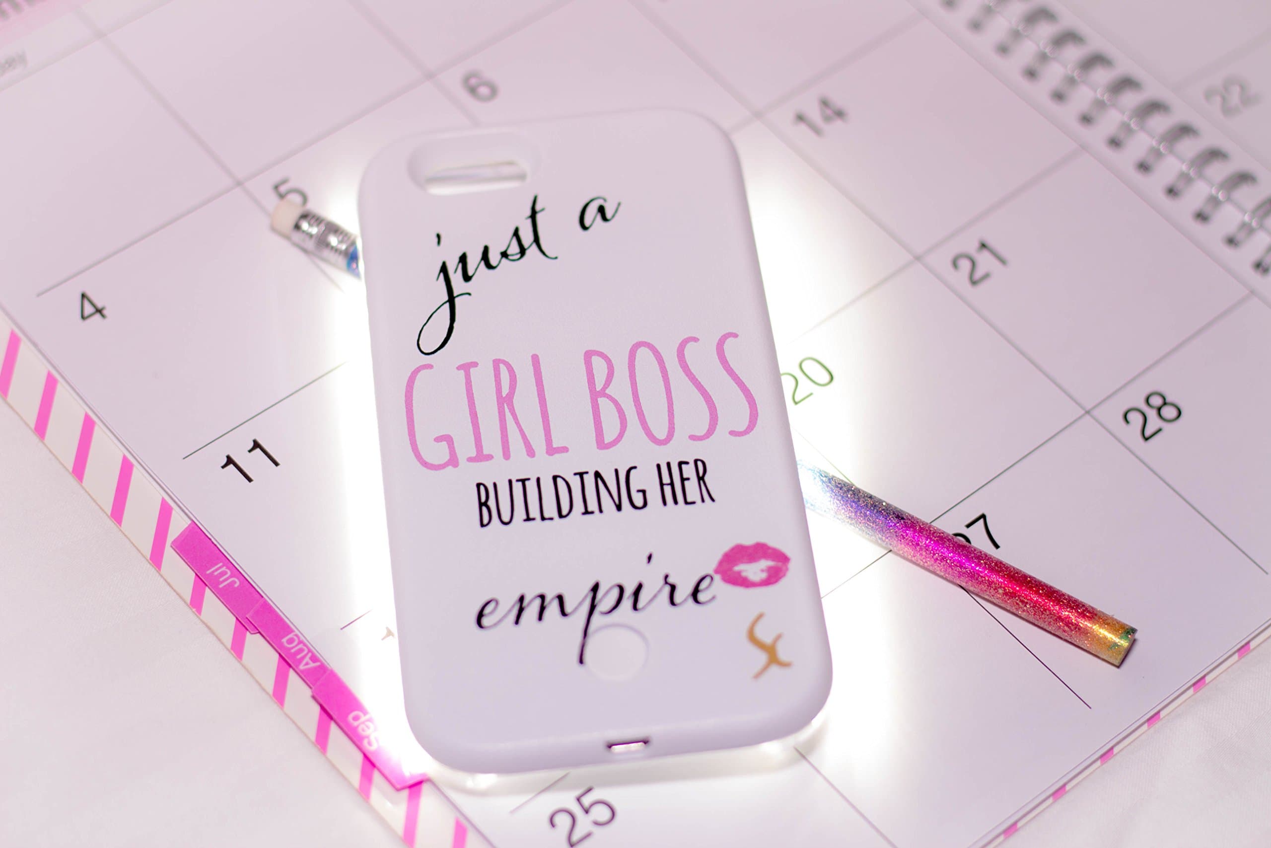 NEW GIRL BOSS pattern iPhone 6 Selfie Cases illuminated LED cell phone selfie case