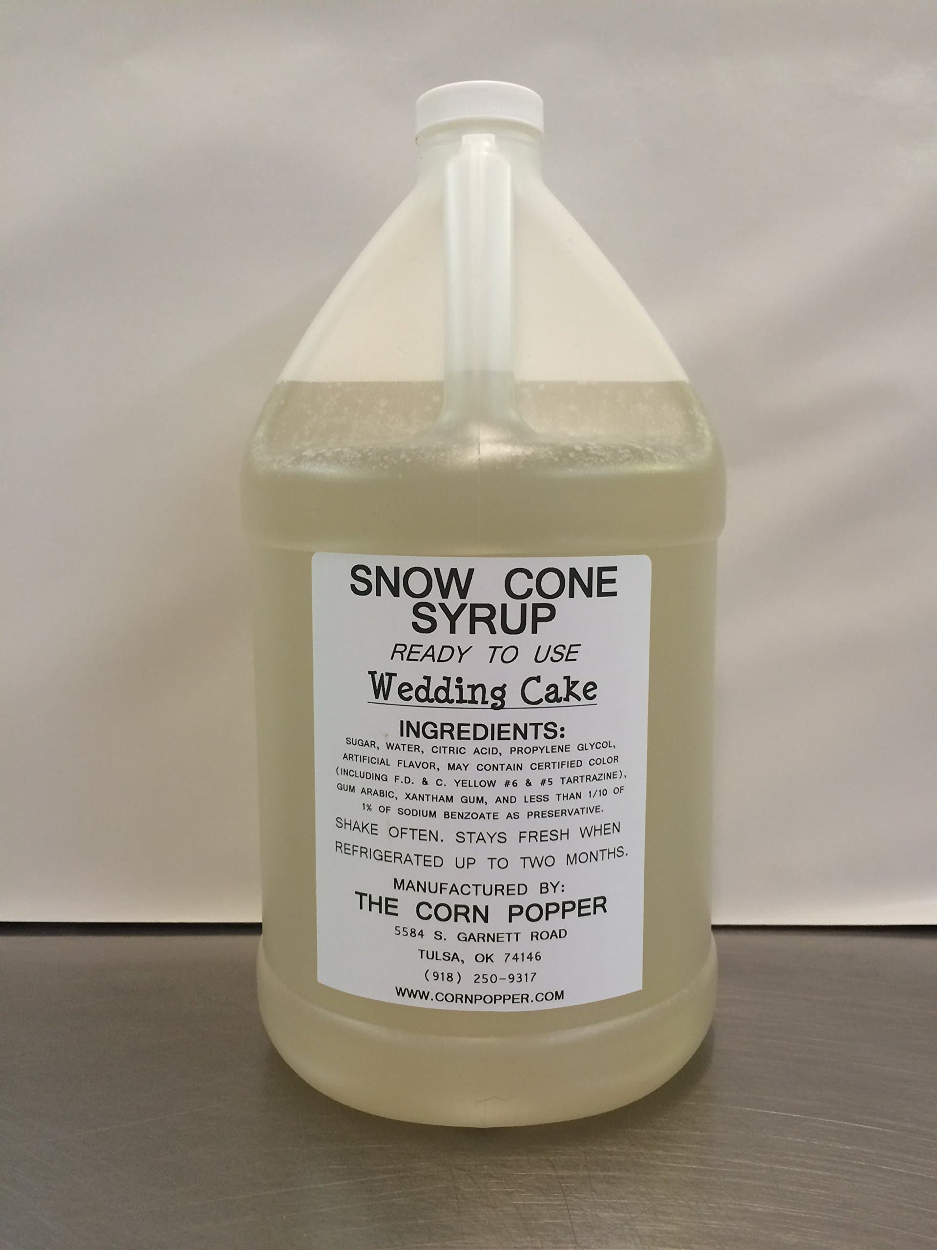 Snow Cone & Shaved Ice Syrup, made by The Corn Popper (Wedding Cake)