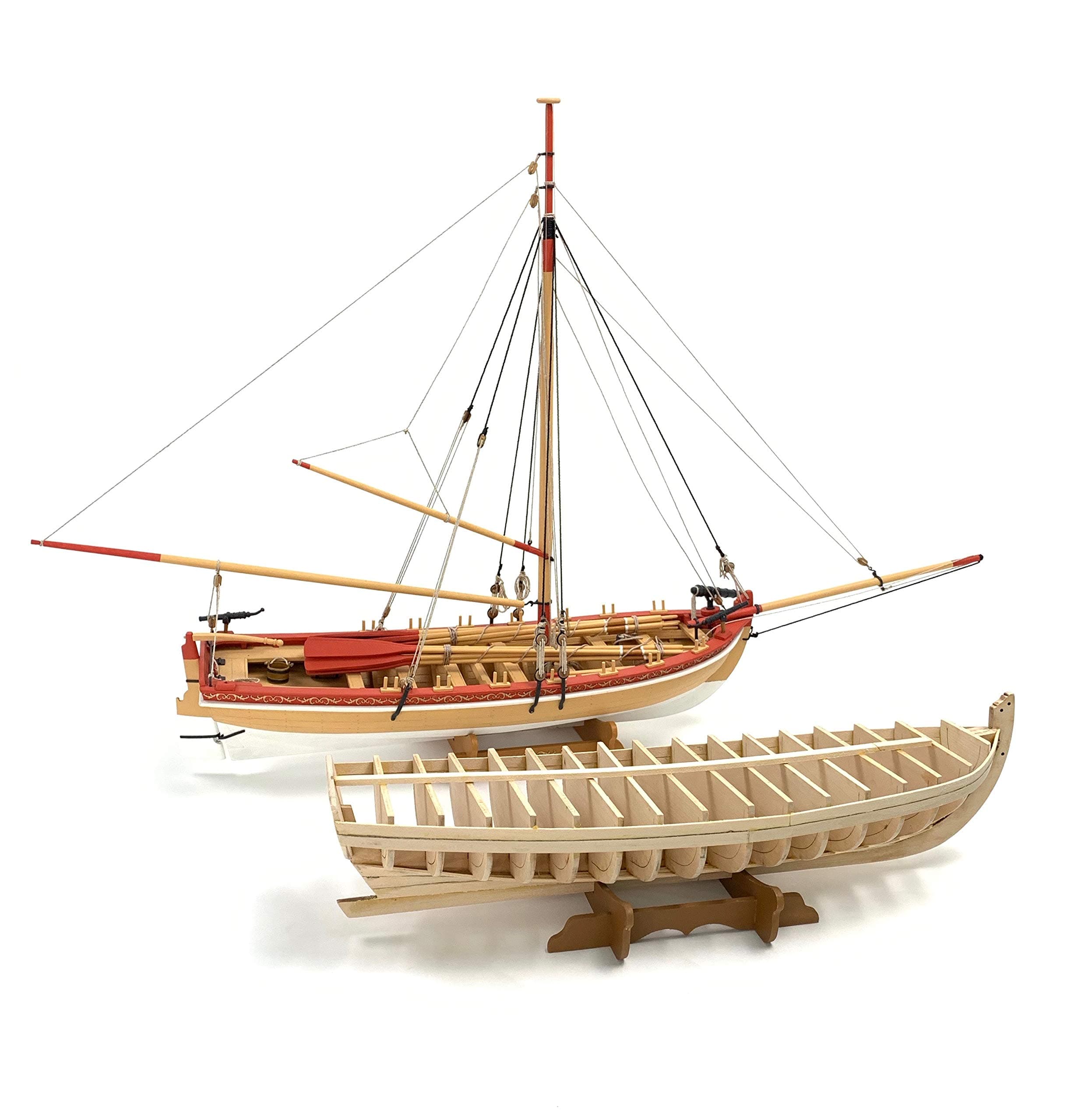 Model Shipways MS1460 18th Century Armed Longboat 1:24 Scale - Laser Cut Wood, Metal & Photo-Etched Brass Kit