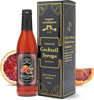 Blood Orange Syrup for Cocktails - Real Ingredients Make our Blood Orange Puree a Perfect Margarita Mixer - Small Batch, Non-GMO, Vegan Drink Mixer | 12.7 Oz, Pack of 1