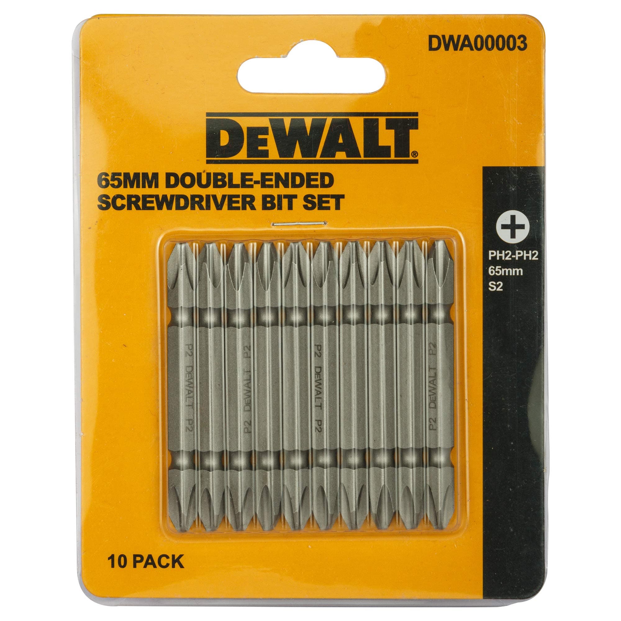 DW00003M-IN Double Ended PH2 Screwdriver Bit Set 10 Pcs. (65 mm)