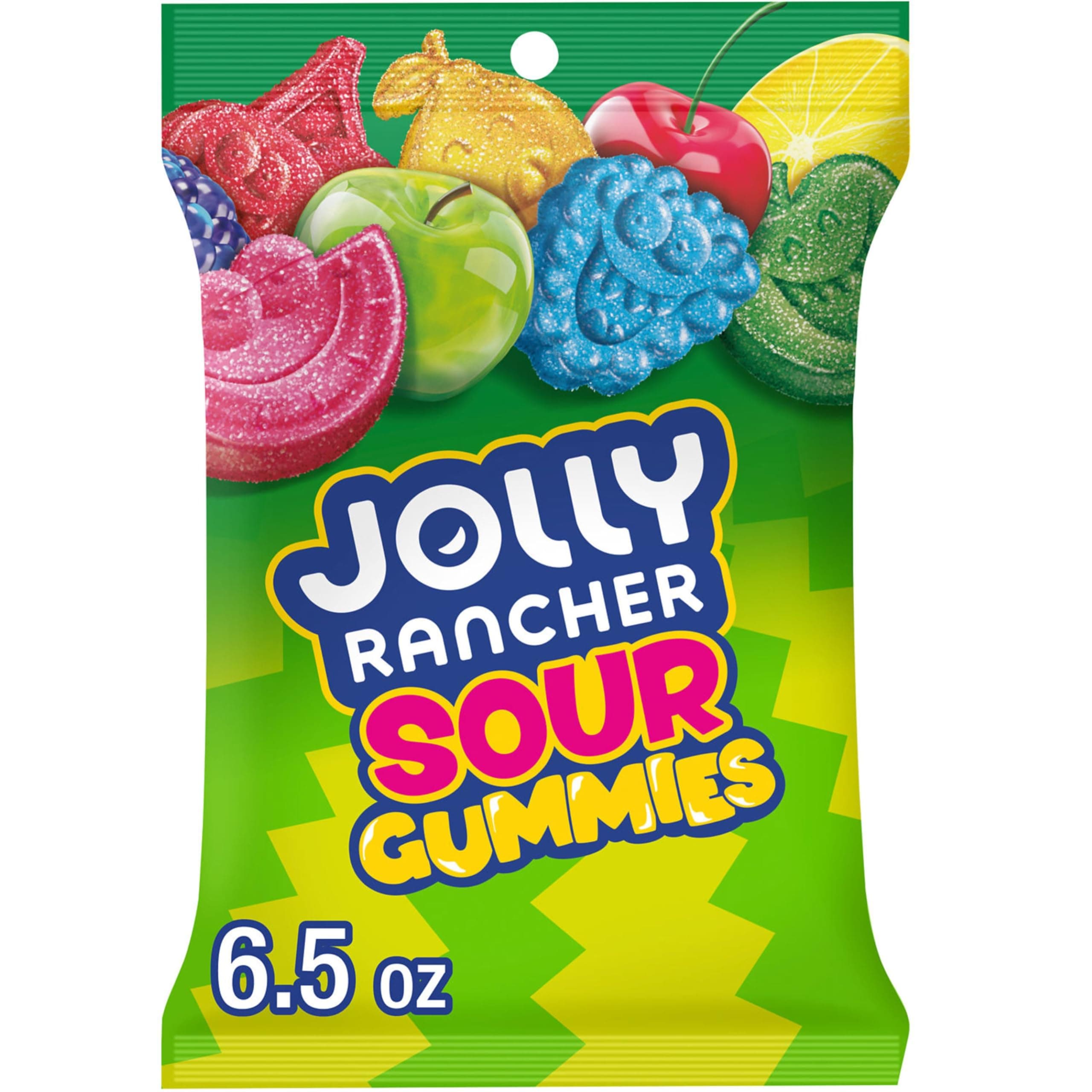 JOLLY RANCHER Sour Gummies Assorted Fruit Flavored Candy Bag, 6.5 oz