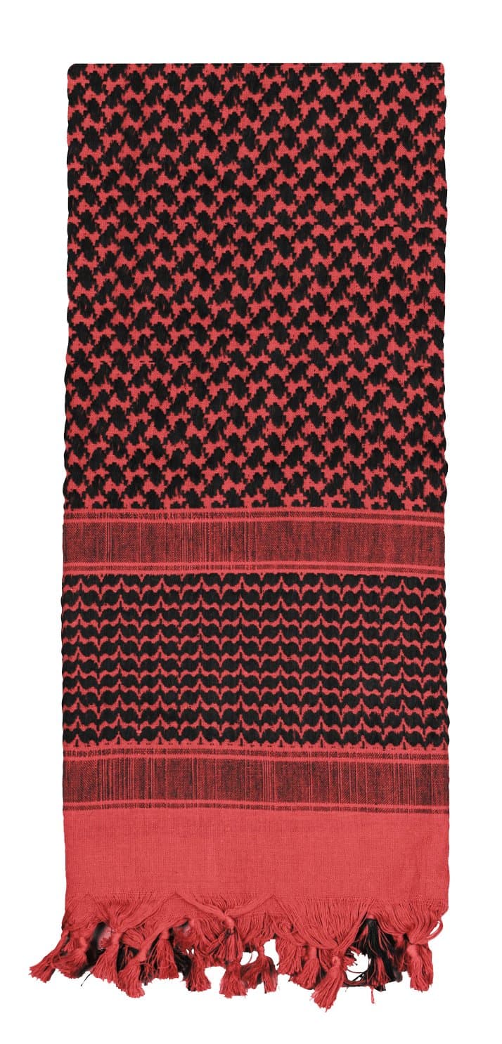 Shemagh Tactical Desert Scarf, Red/Black