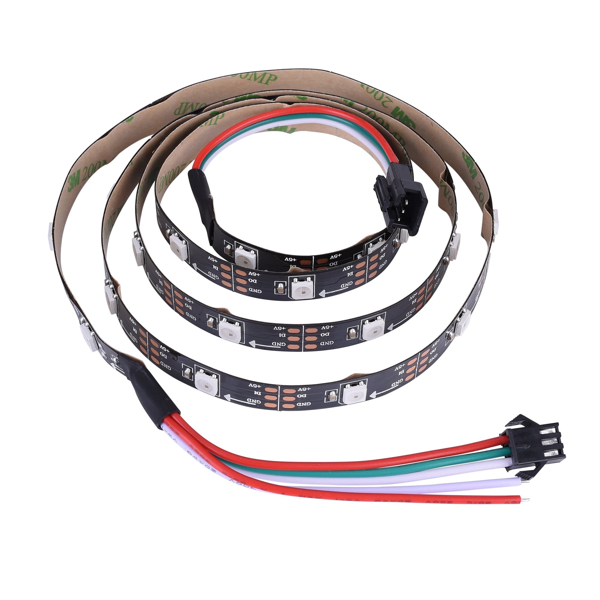 INVOLT WS2812B LED Strip Addressable Programmable 30LED/M 3.2FT 1M, Cuttable Consistant Color for Display Screen, DC 5V Non Waterproof WS2811-Chip Built-in …