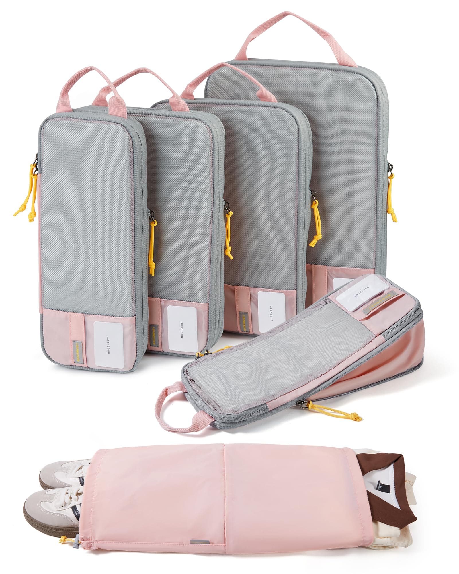 6 Set /4 Set/2 Set Compression Packing Cubes for Travel, Lightweight Luggage Organizer Bags, Durable Space Saver Bags Travel Essentials