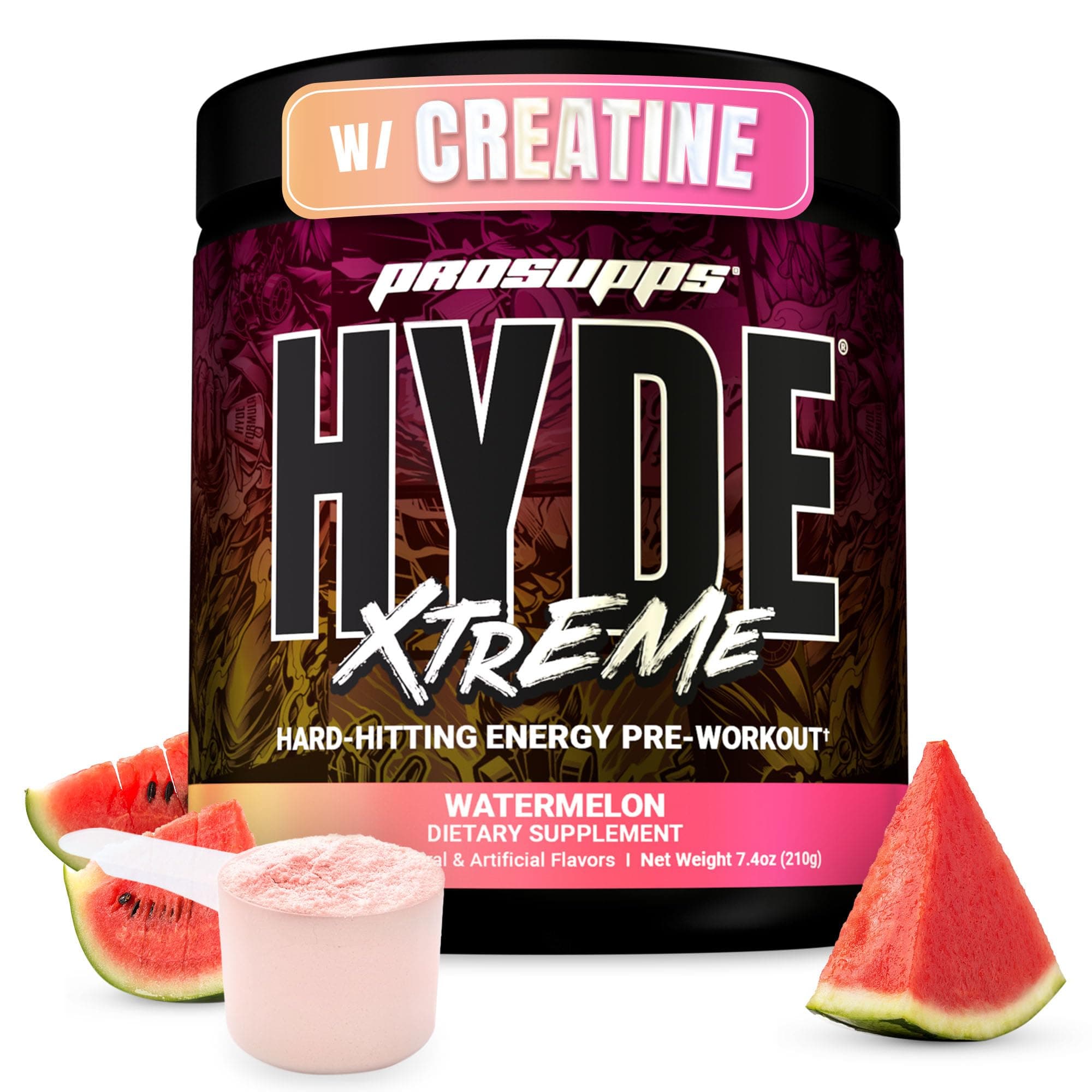 ProSupps Mr. Hyde Xtreme Pre Workout Powder with Creatine, Beta Alanine & Caffeine – Extreme Energy, Pumps, Focus & Performance - Fitness & Gym Supplements for Men & Women (Watermelon, 30 Servings).