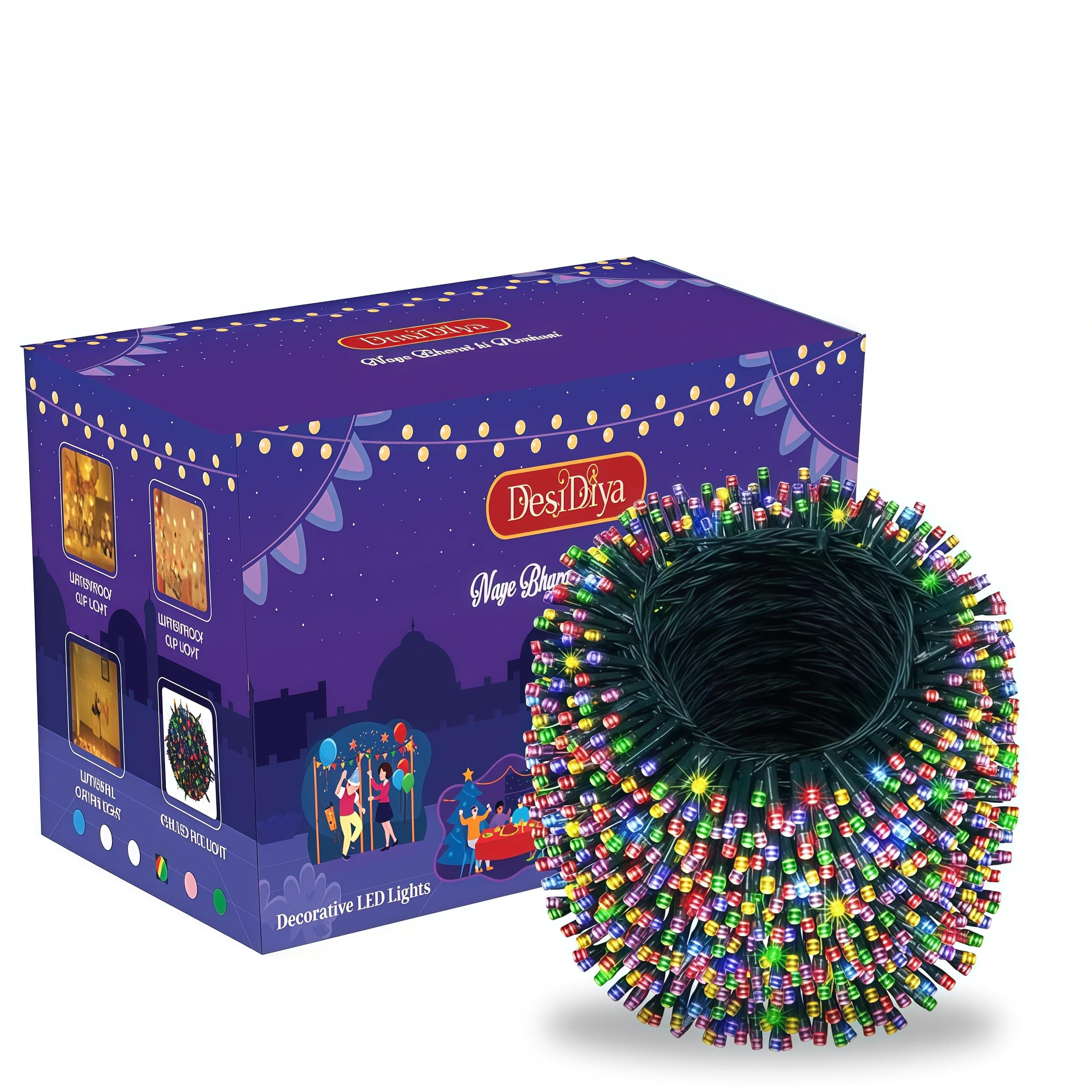 Desidiya Led String Serial Light 45 Mtr with 8 Modes Changing Controller. Waterproof & Flexible Copper Led Serial String Lights,Home Decoration (Multicolor) Pack of 1, 45 Meters