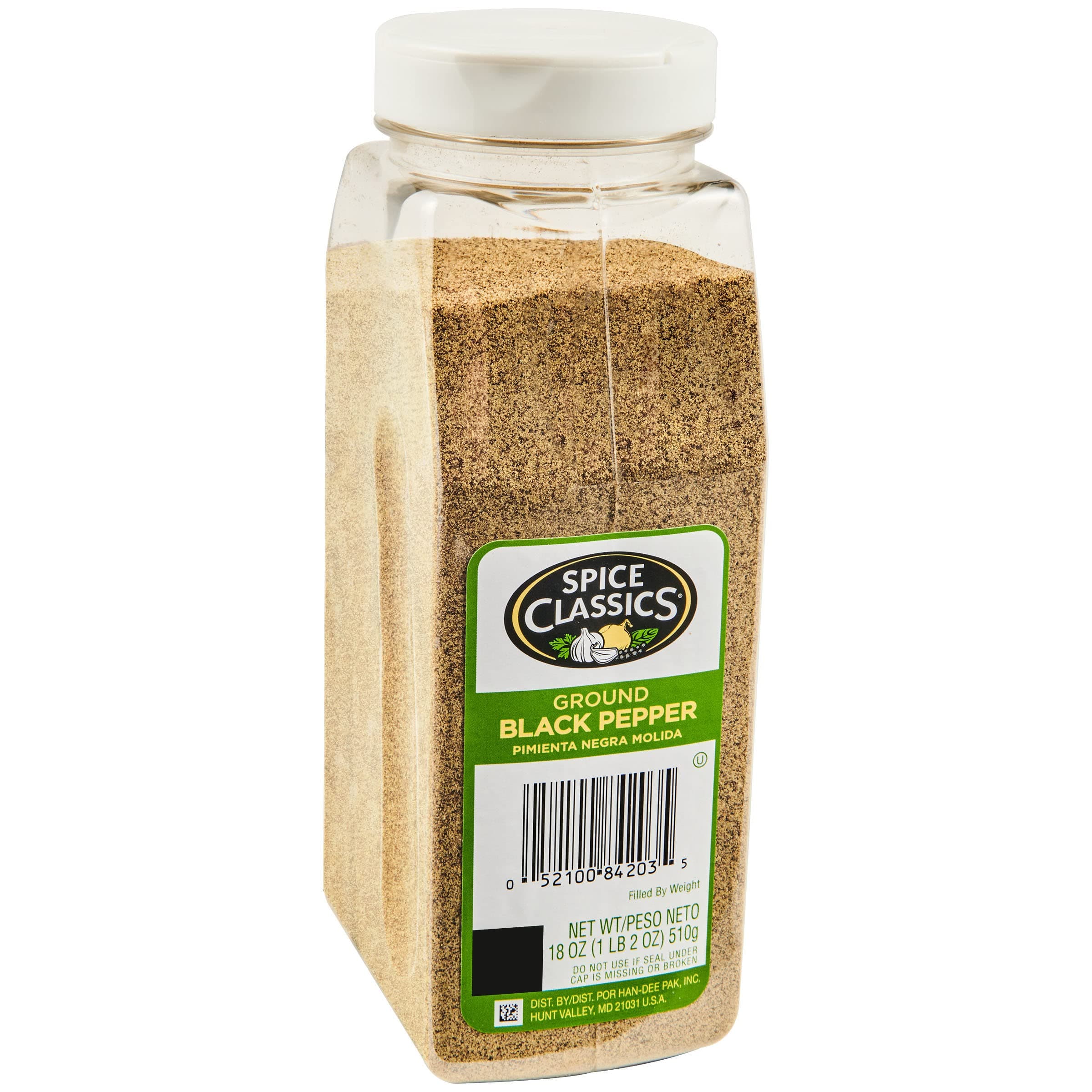 SPICE CLASSICSGround Black Pepper, 18 oz - One 18 Ounce Container of Bulk Ground Black Pepper for Back-of-House Use for Cooking and Grilling
