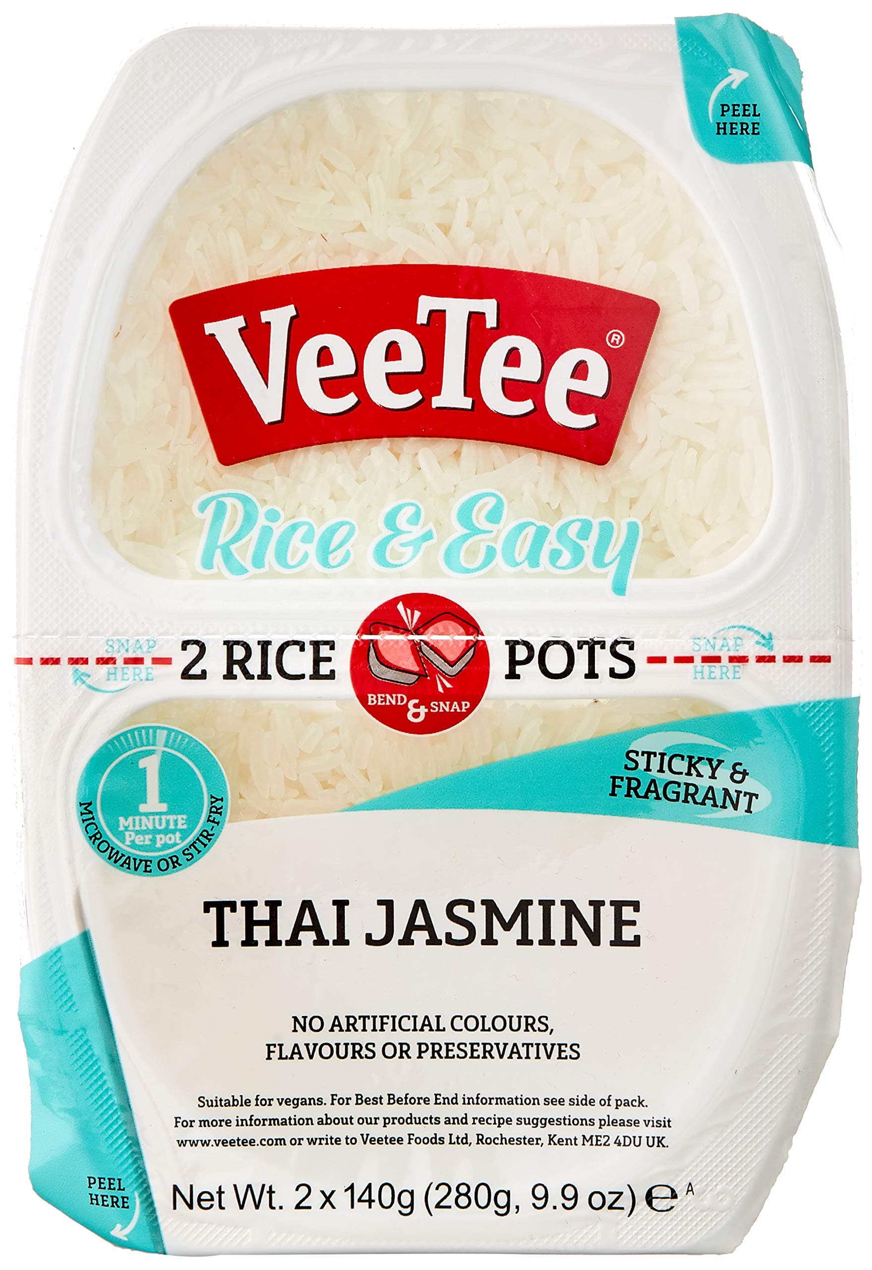 Thai Jasmine Rice, 2 x 140g