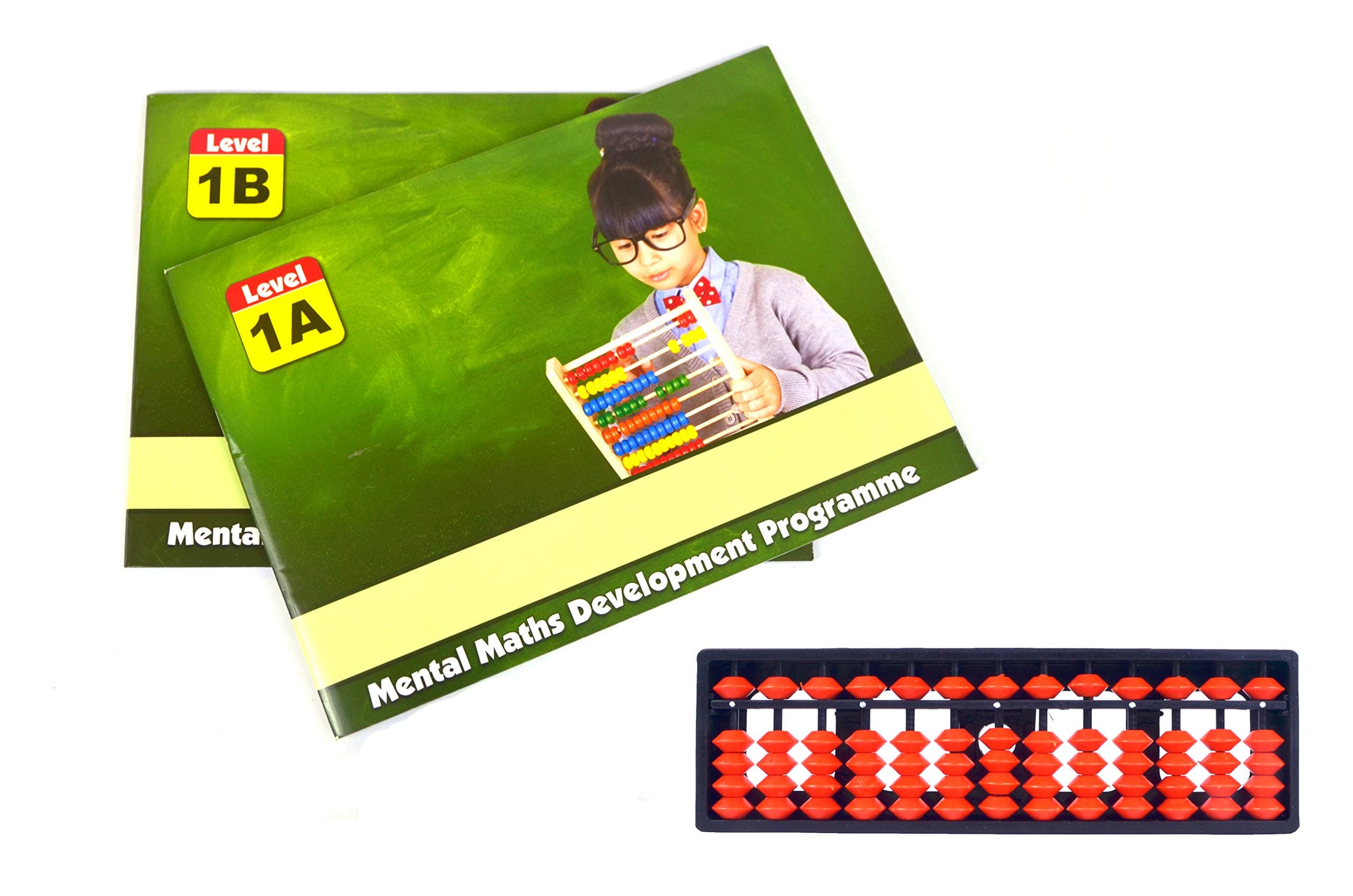 Djuize 13 Rod Single Colour Abacus with 2 Practice Work Books - Level 1 Book (Brown)