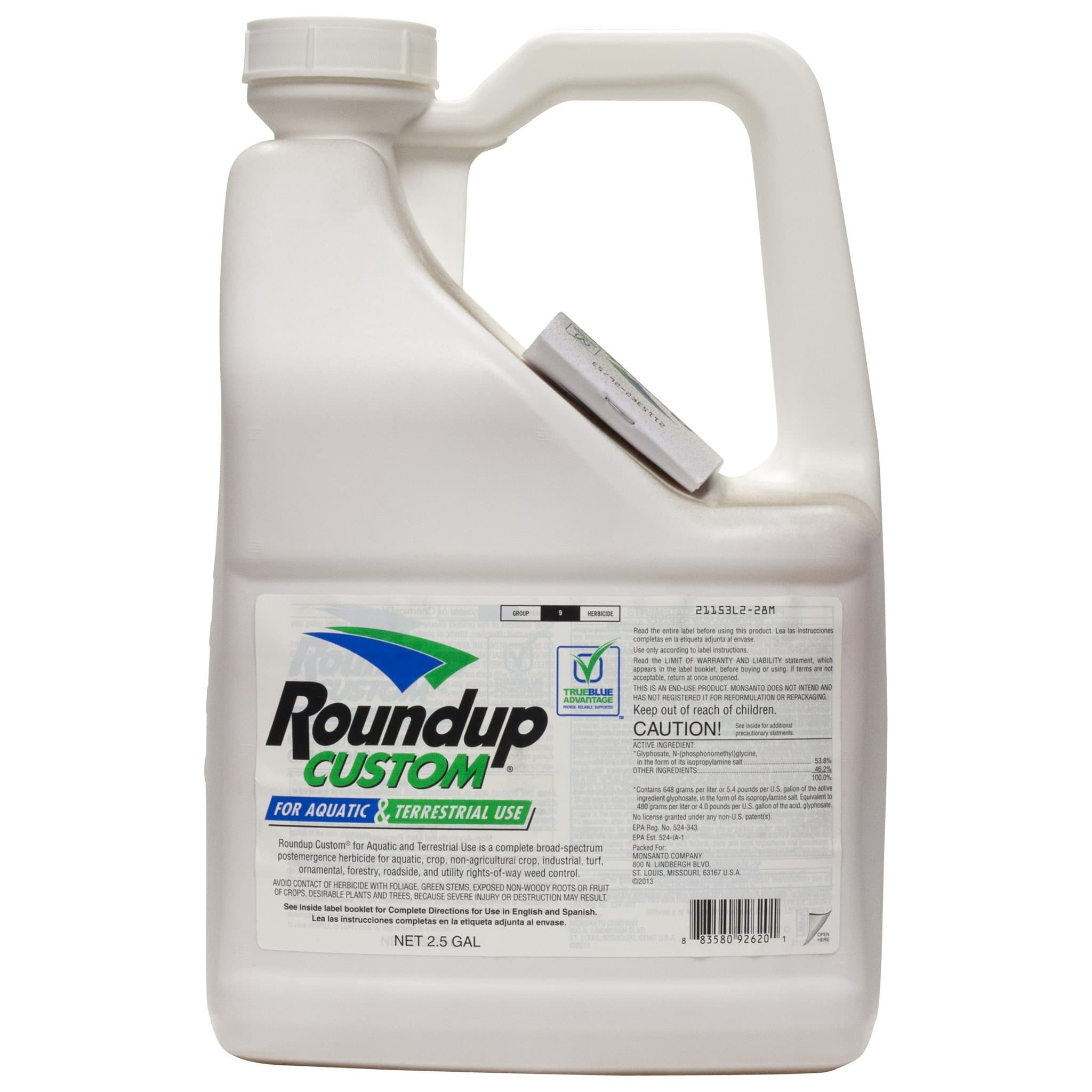 Roundup Custom 53.8% Glyphosate for Aquatic & Terrestrial Use 2.5 gallons