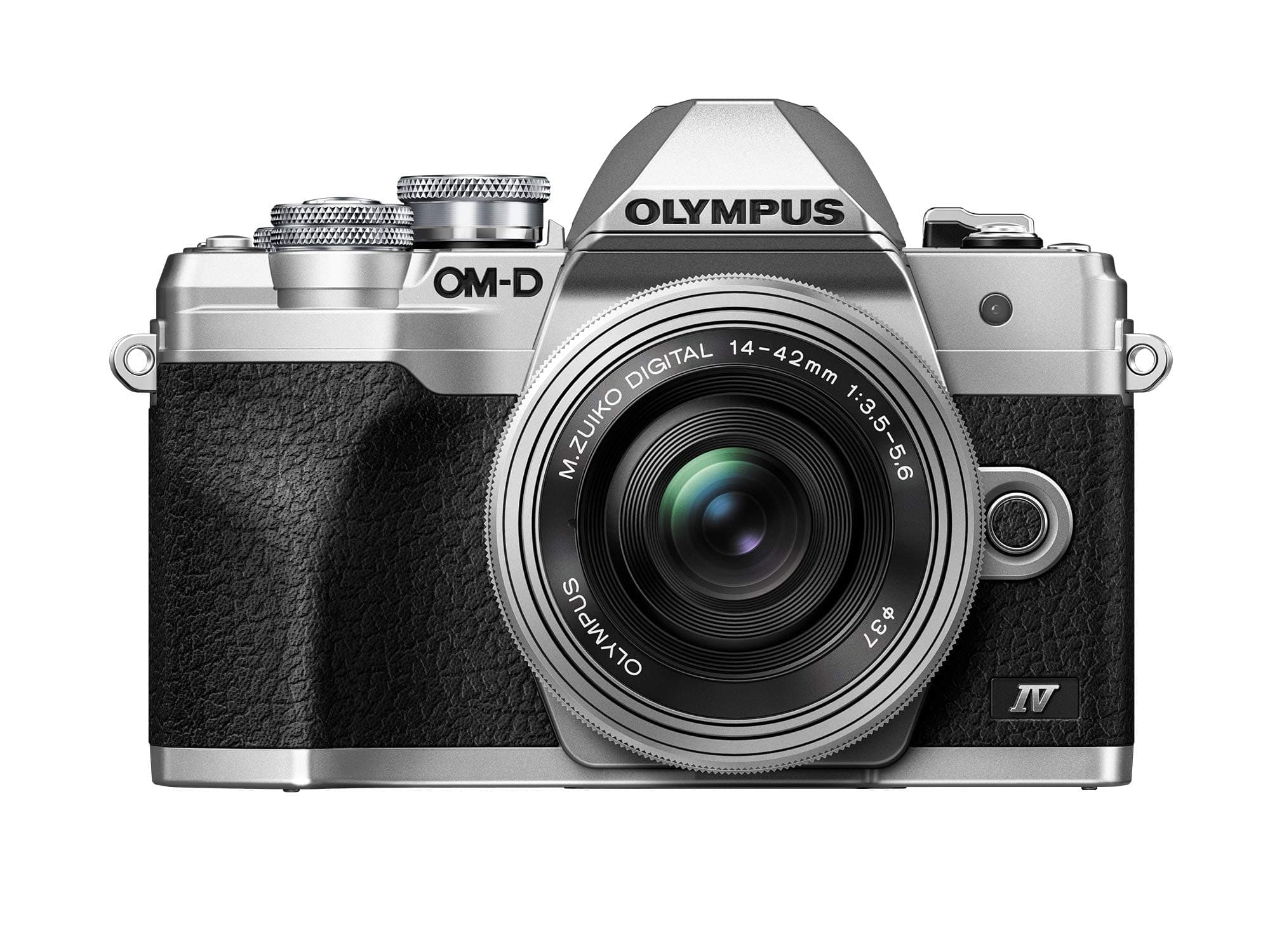 Olympus E-M10 Mark IV Silver Micro Four Thirds System Camera M.Zuiko Digital ED 14-42mm F3.5-5.6 EZ kit 20MP Sensor 5-Axis Image Stabilization 4K Video Wi-Fi