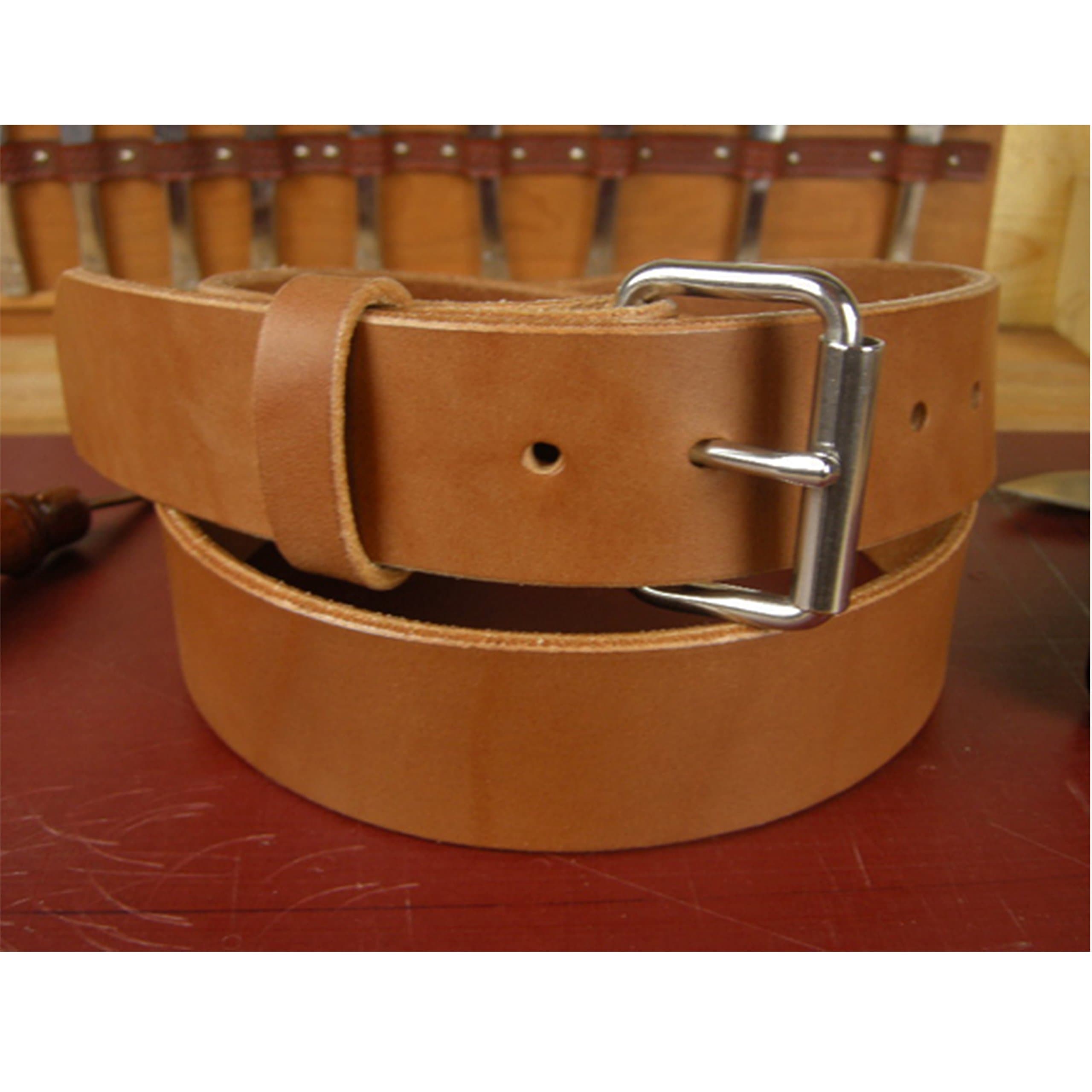 1 3/4" Heavy Duty Leather Gun Holster Work Tool Belt, Amish Handmade