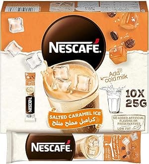 Nescafé Salted Caramel Ice Coffee Mix 25G Sachet (10 Sachets) 250G, Powder