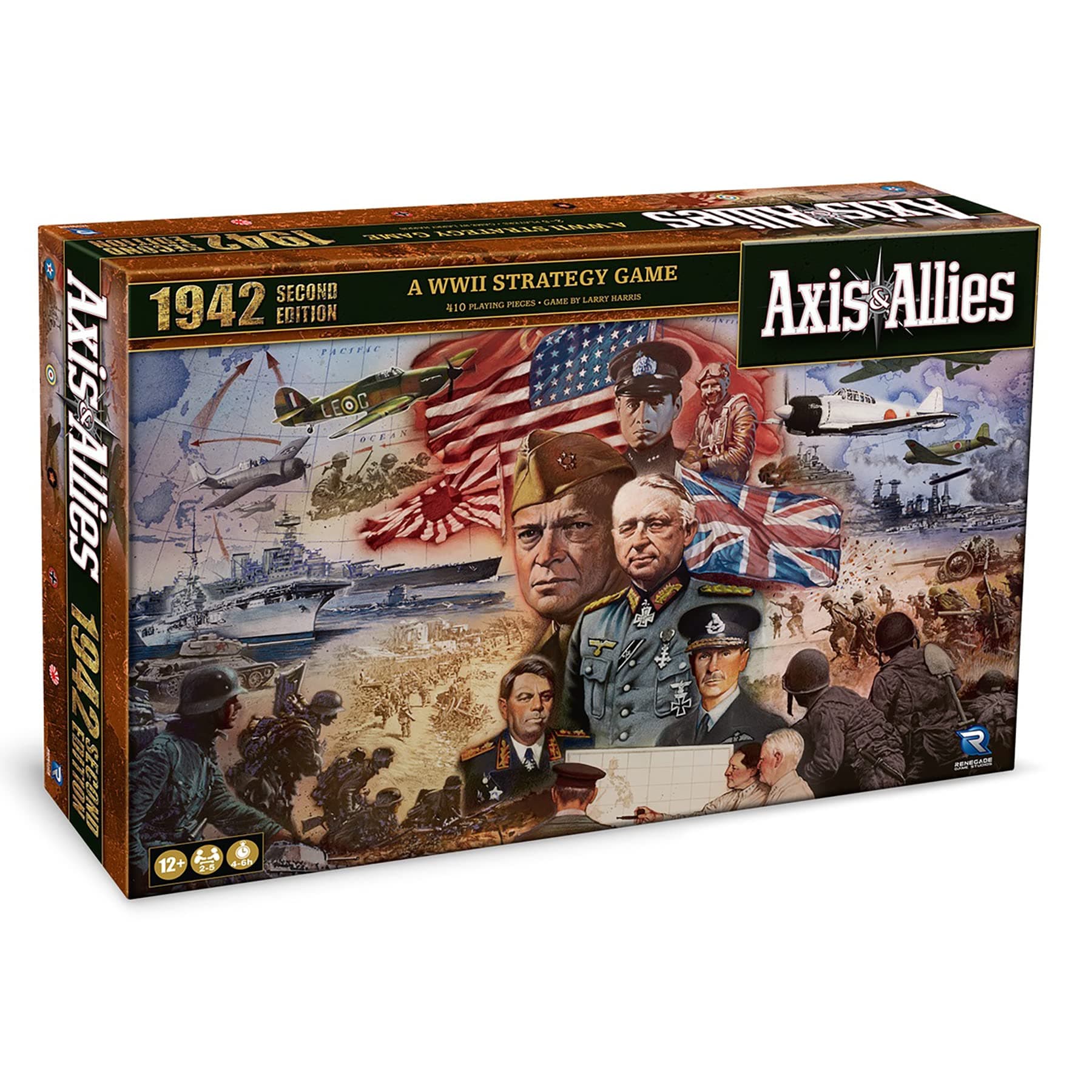 Axis & Allies 1942 Second Edition WWII Strategy Board Game, 2-5 Players, Ages 12+