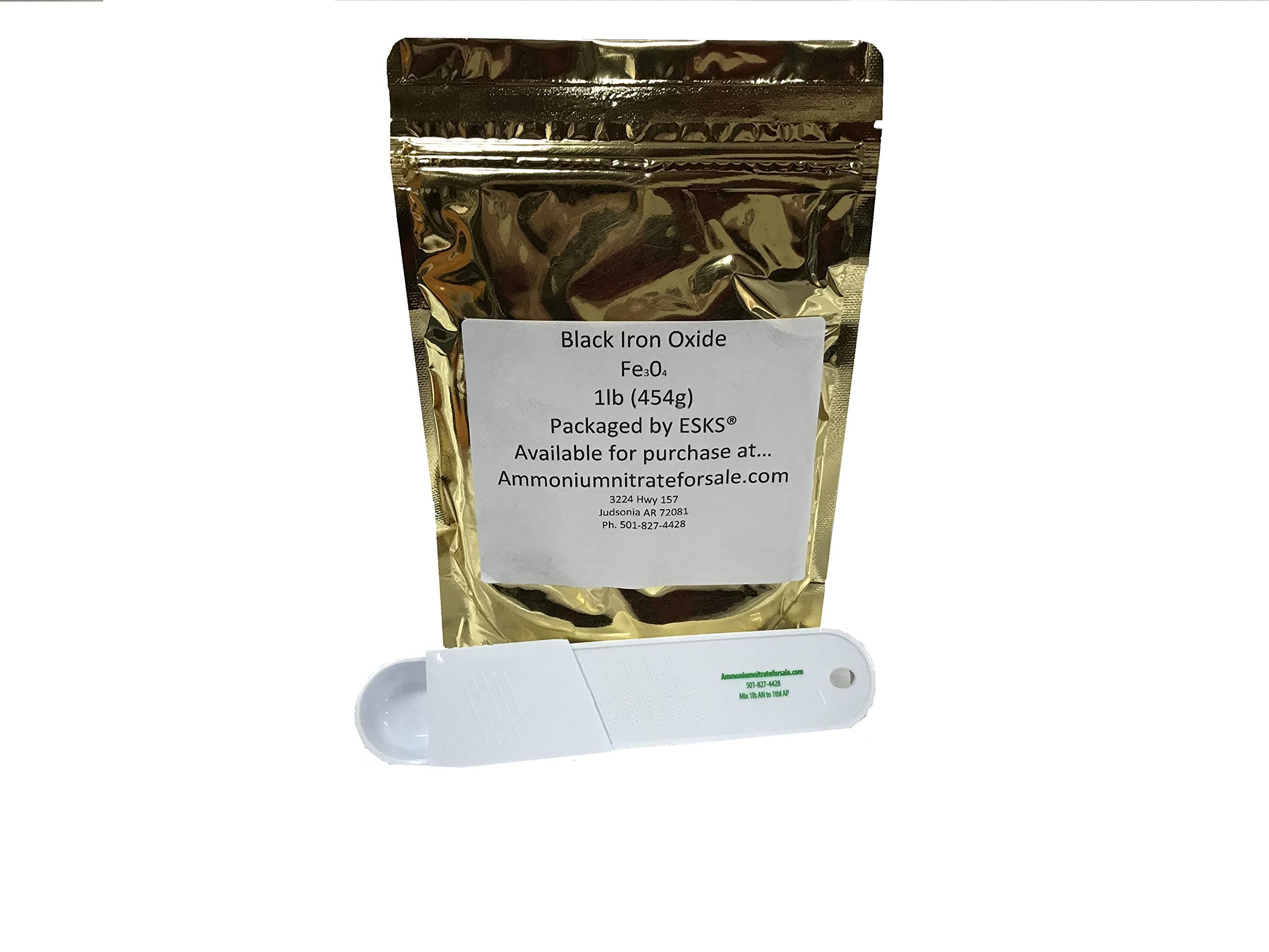Black Iron Oxide Fe3O4 1 Pound Easy Open Package, Free Spoon Included (2)