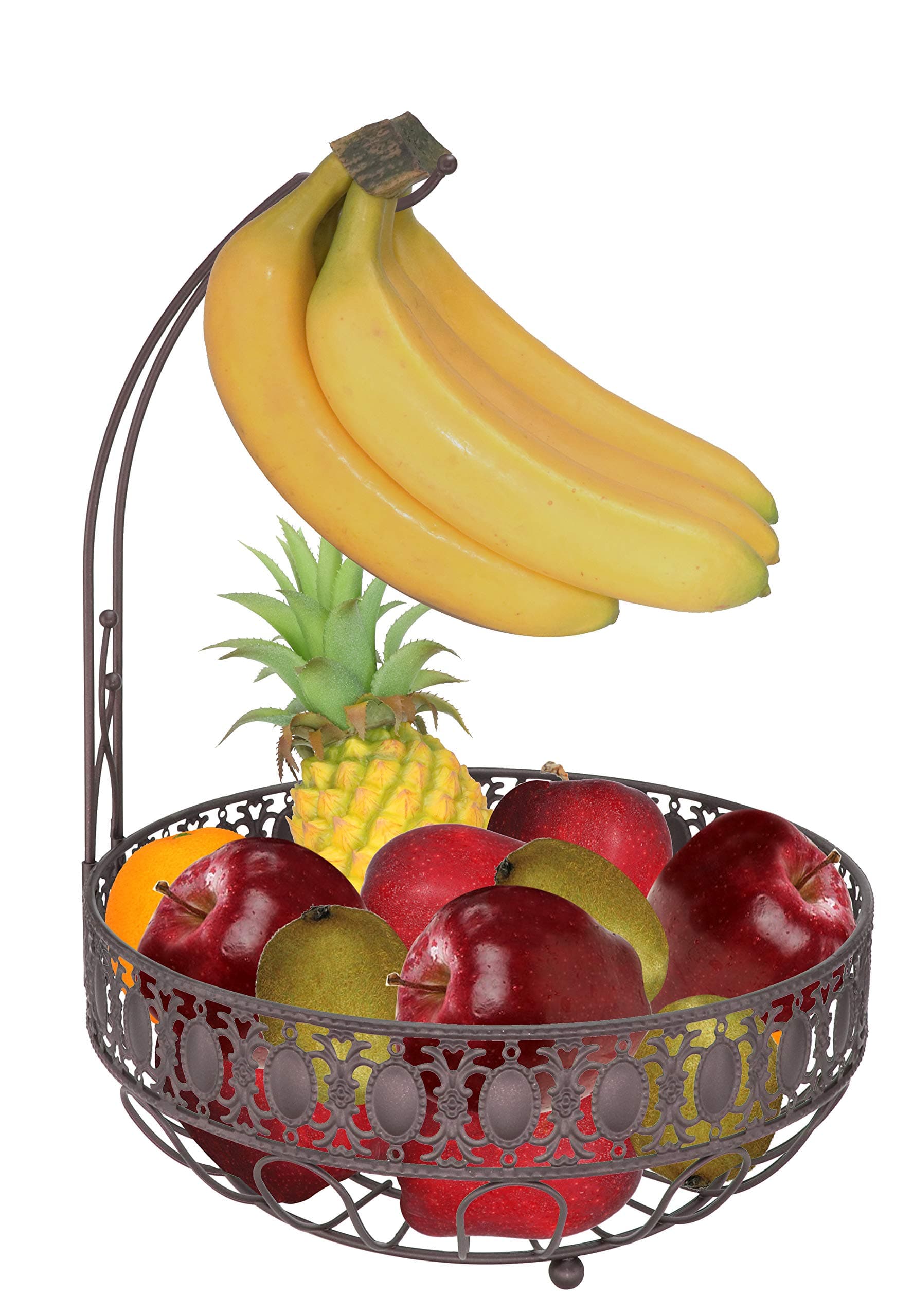 ROSYLINEFruit Basket, home Fruit Basket,Decorative Display Stand, Multi purpose bowl (brown)