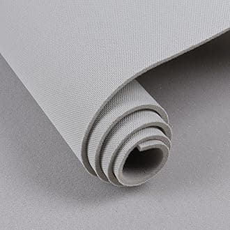 Auto Headliner Fabric Mesh Type 60" Wide by 96" with Foam Backed Flat Knit Headliner Material Car Roof Upholstery Fabric for RV Truck Boat Home Repair, Light Gray