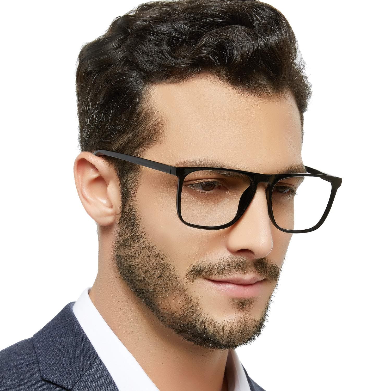 MARE AZZURO Large Blue Light Blocking Reading Glasses Men Computer Readers 0 1.0 1.25 1.5 1.75 2.0 2.25 2.5 2.75 3.0 3.5 4.0 5.0 6.0 (Black, 1.50)