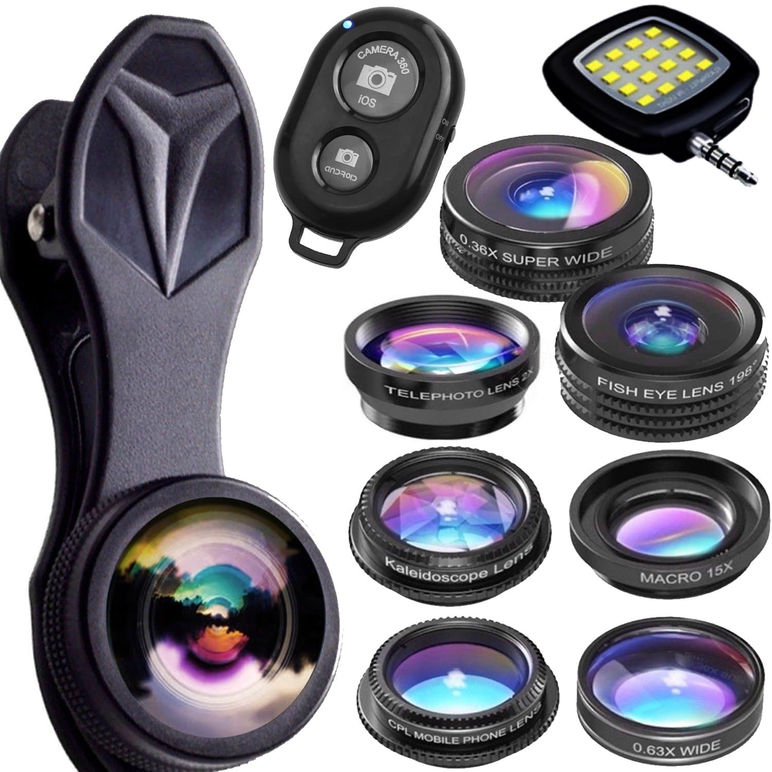 IPhone Lens Kit 9 In 1 - The Unique Lenses That Make Your Photos EXTRA-Ordinary! Lens Kit For Smartphone, Lens For Samsung - Lens of Horus