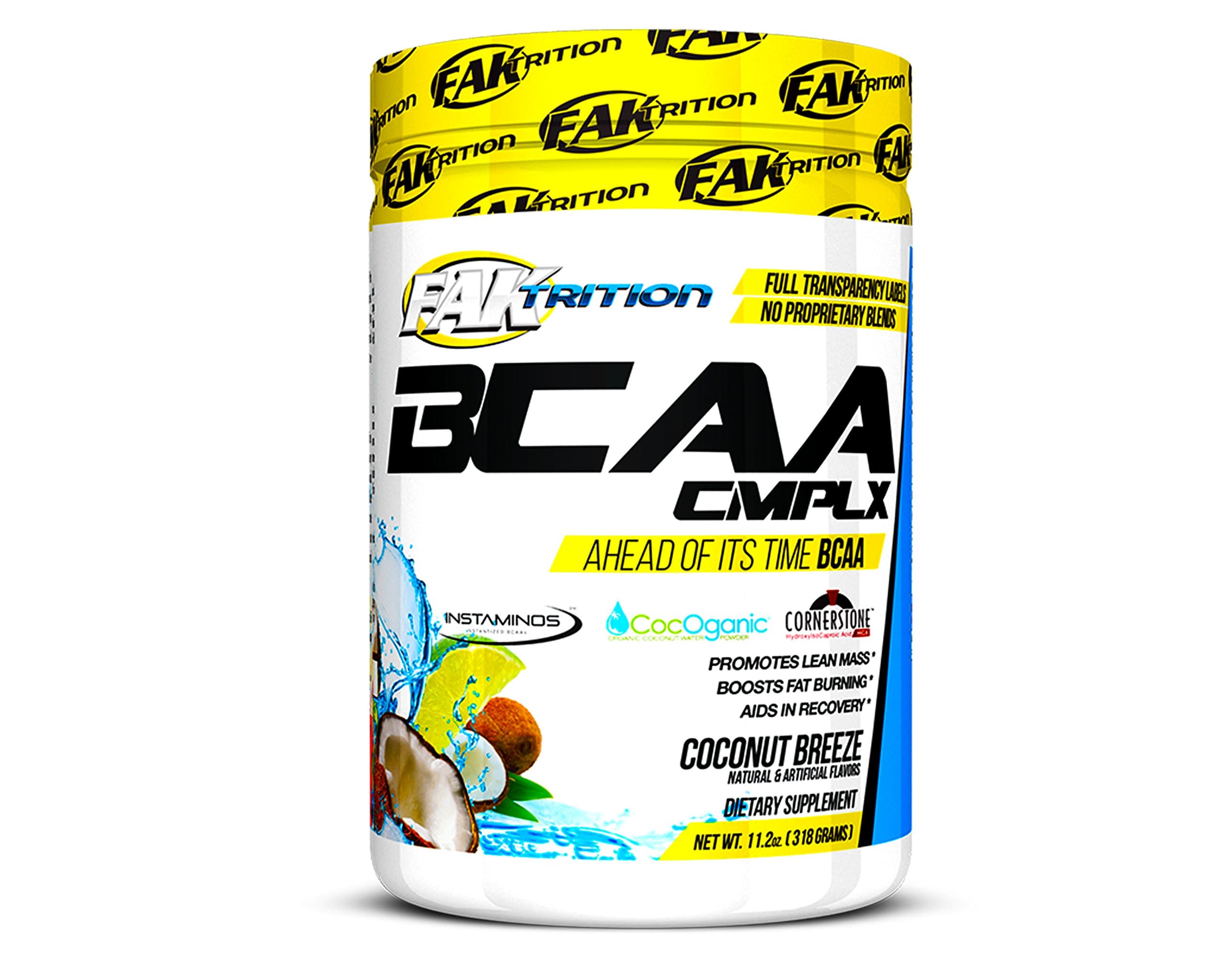BCAA Complex - Coconut Breeze - Instaminos- Cocoganic - Organic - Fat Burning - Cornerstone - 318 Grams - Faktrition - Made in The USA