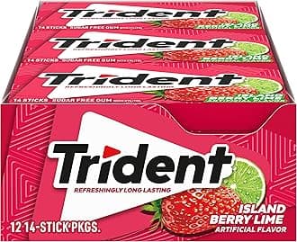 Island Berry Lime Sugar Free Chewing Gum with Xylitol 14 Sticks 39 g