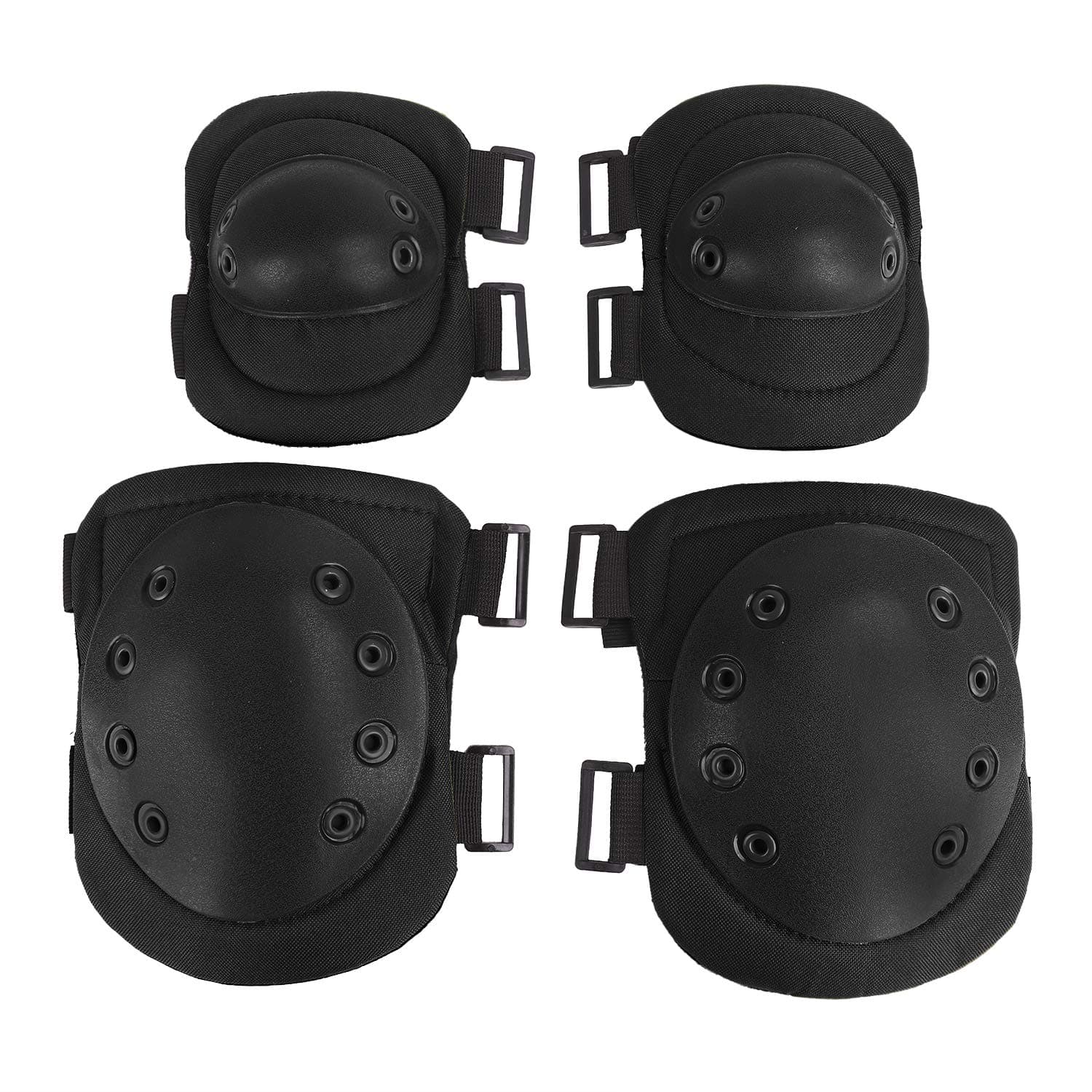 Adults Teens Collision Avoidance Knee Elbow Pads Inline Skating Knee Brace Elbow Guards Kneepads Protector Gear for Skate Roller Blading Skateboard Biking Scooter Cycling Climbing