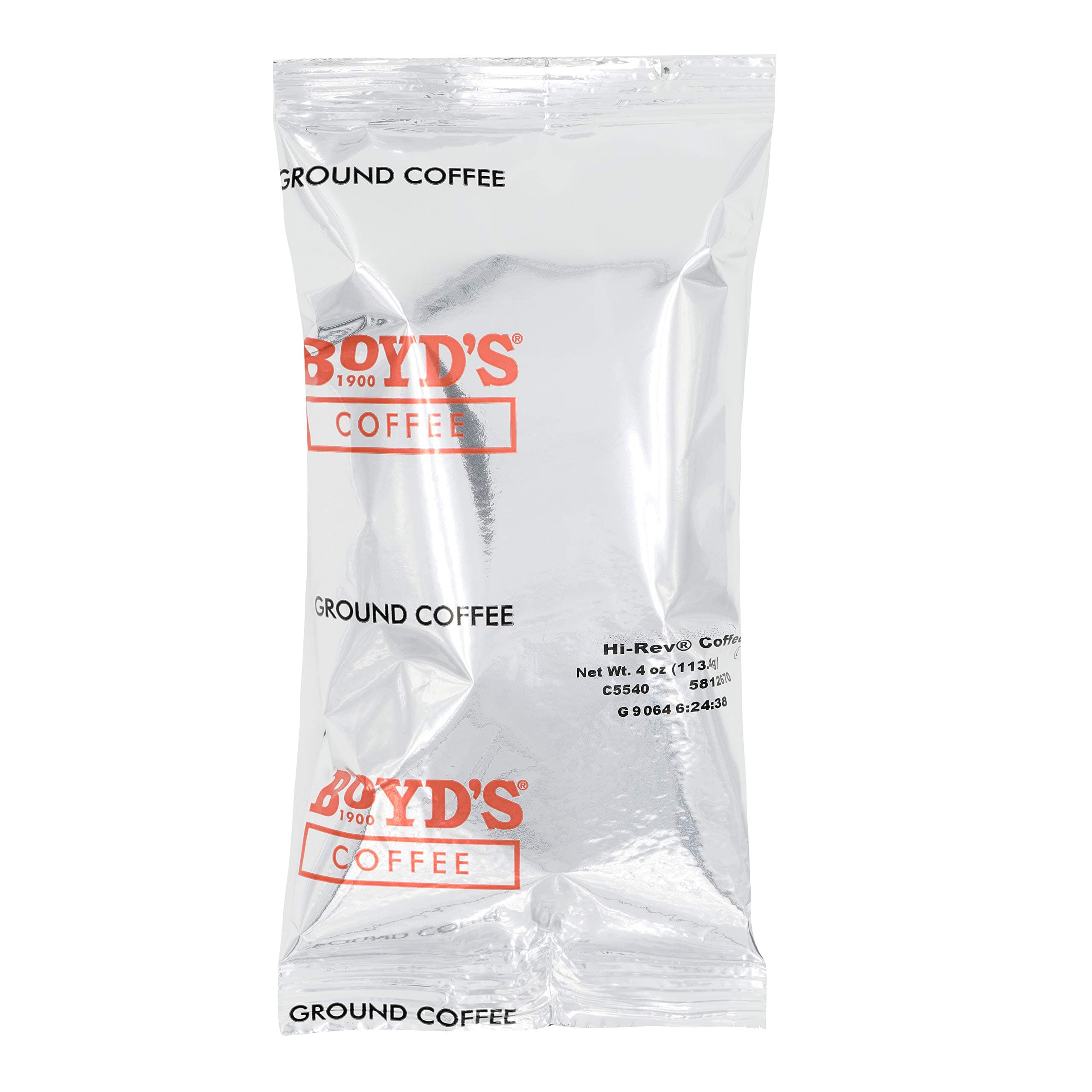 Boyd's Hi-Rev Coffee - Ground Medium Roast - 4-Oz Portion Packs (Pack of 30)