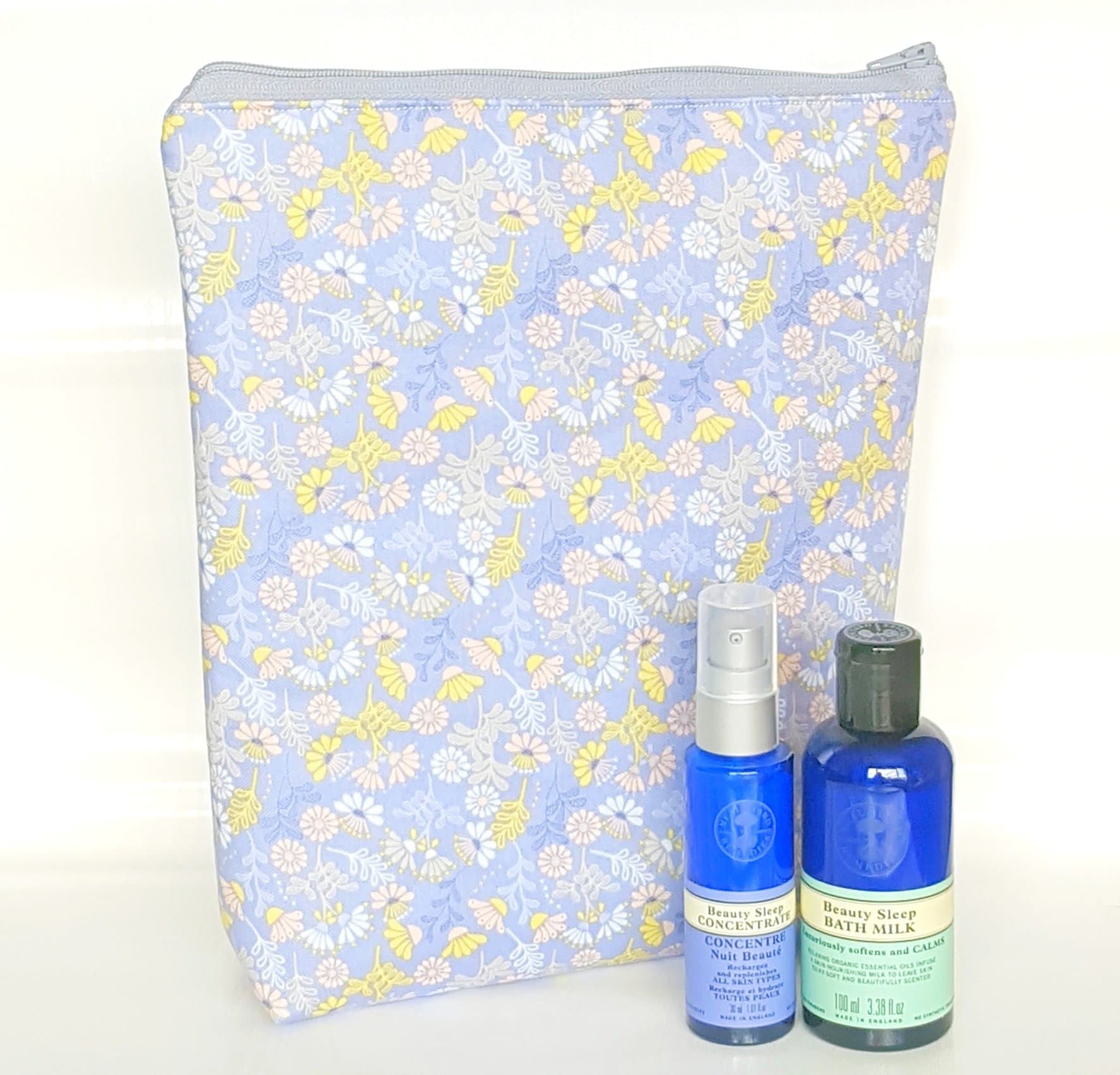 Lilac Floral Cosmetic Bag